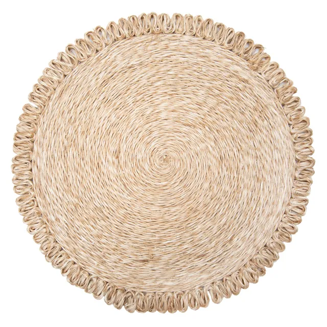 couleur-nature-loopy-abaca-set-de-table-rond-naturel-lot-de-4 image 1