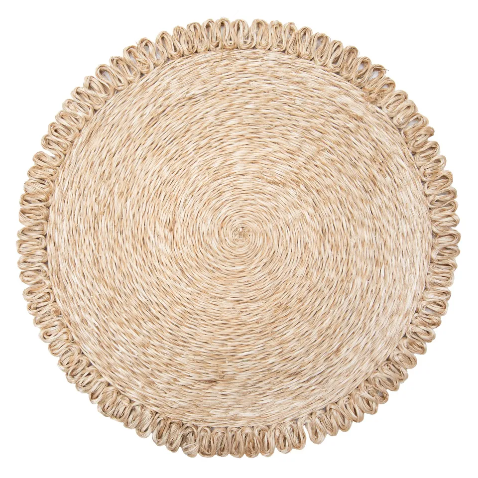 couleur-nature-loopy-abaca-set-de-table-rond-naturel-lot-de-4 image 1