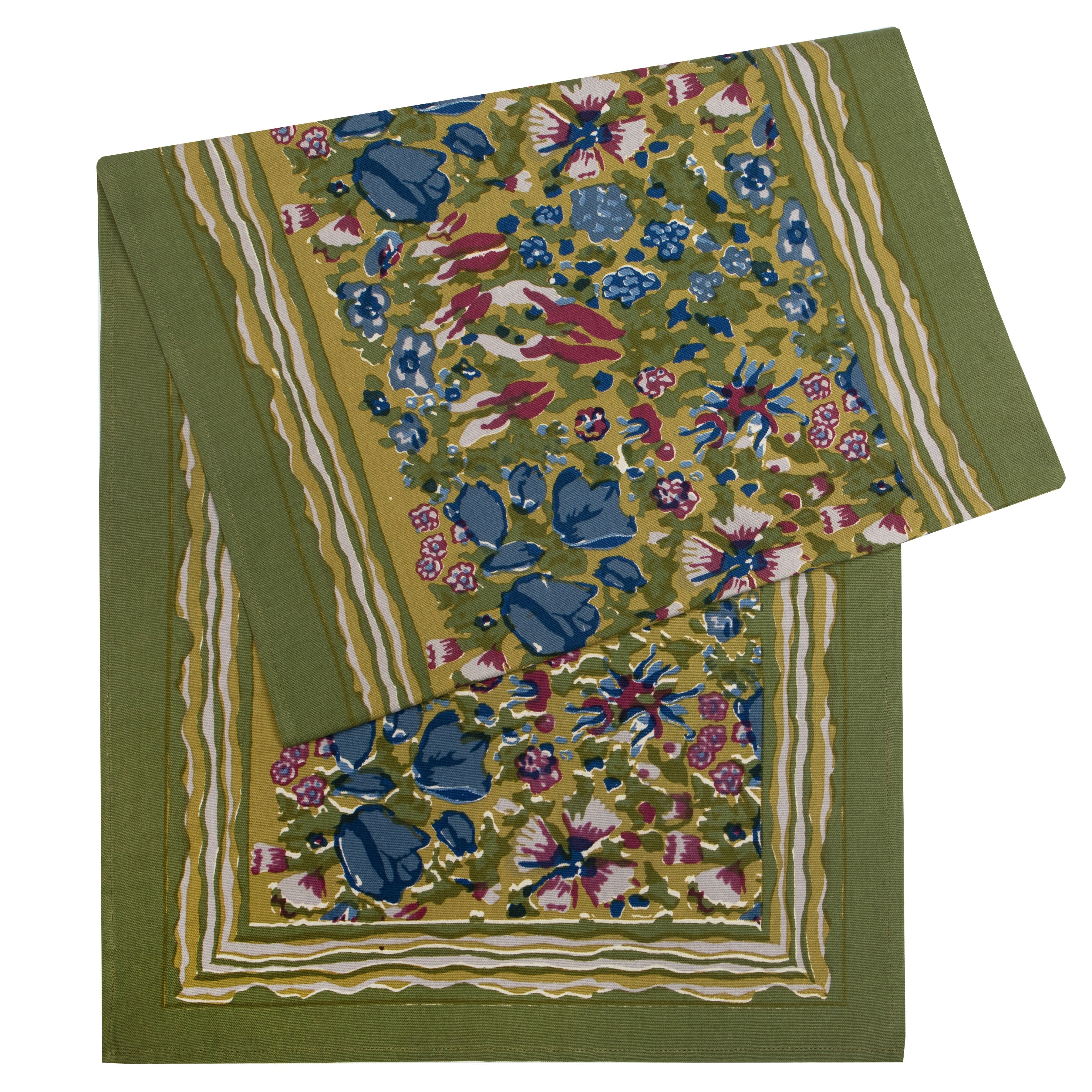 couleur-nature-jardin-chemin-de-table-bleu-vert-16x72-coton image 2