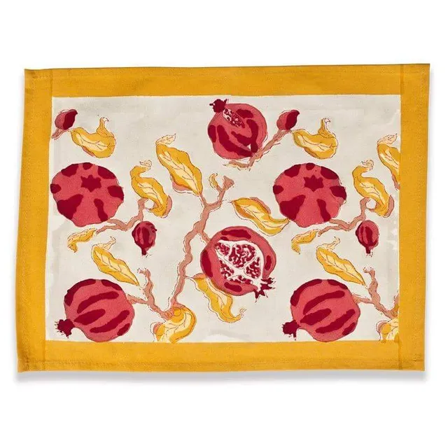 couleur-nature-pomegranate-set-6-sets-de-table-coton-rouge image 1