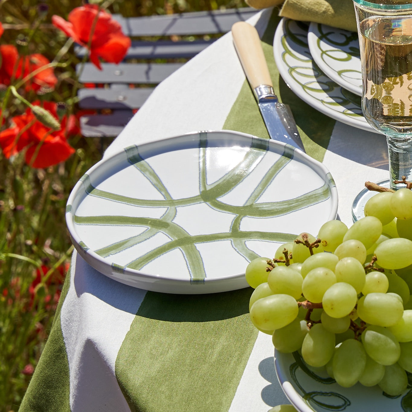 couleur-nature-amalfi-assiette-ap-ritif-c-ramique-blanc-vert-18-cm image 2