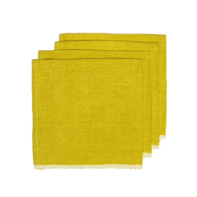 couleur-nature-chunky-linen-serviettes-vert-lime-lot-4-lin-20 image 1