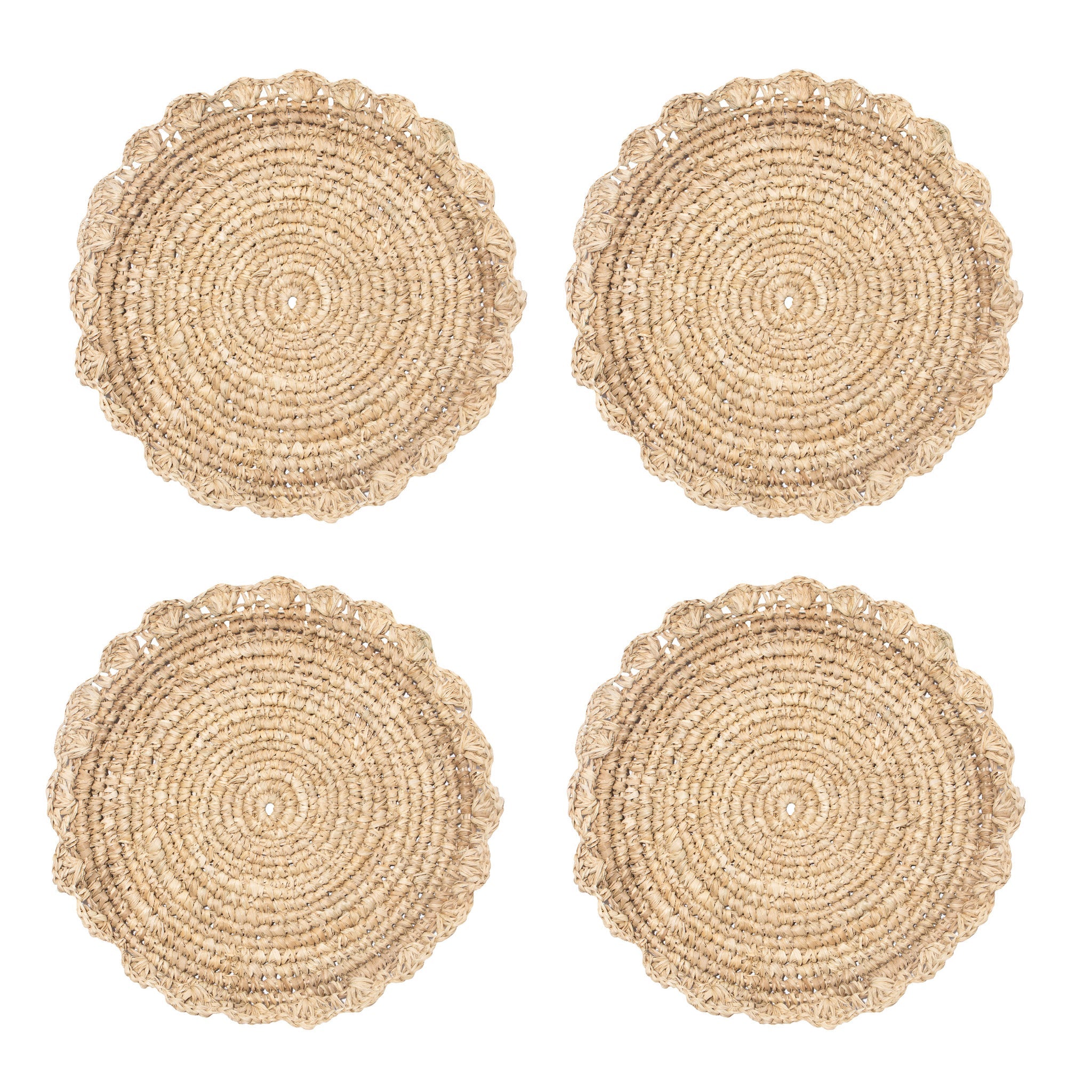 couleur-nature-blossom-sets-de-table-rond-raphia-lot-de-4 image 3