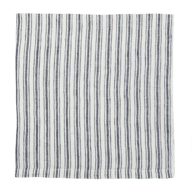 couleur-nature-napkins-boat-stripe-serviettes-lin-blanc-bleu-lot-4 image 1