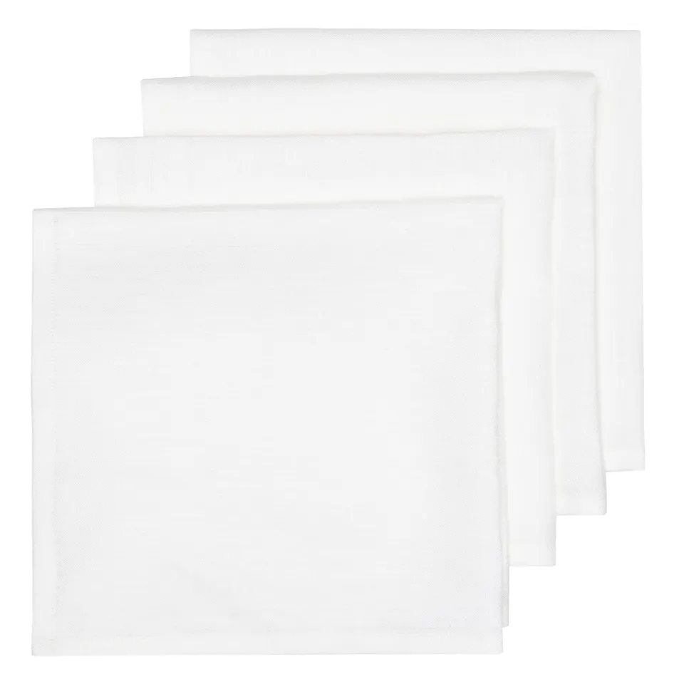 couleur-nature-palma-serviette-lin-blanc-20x20-lot-4 image 1