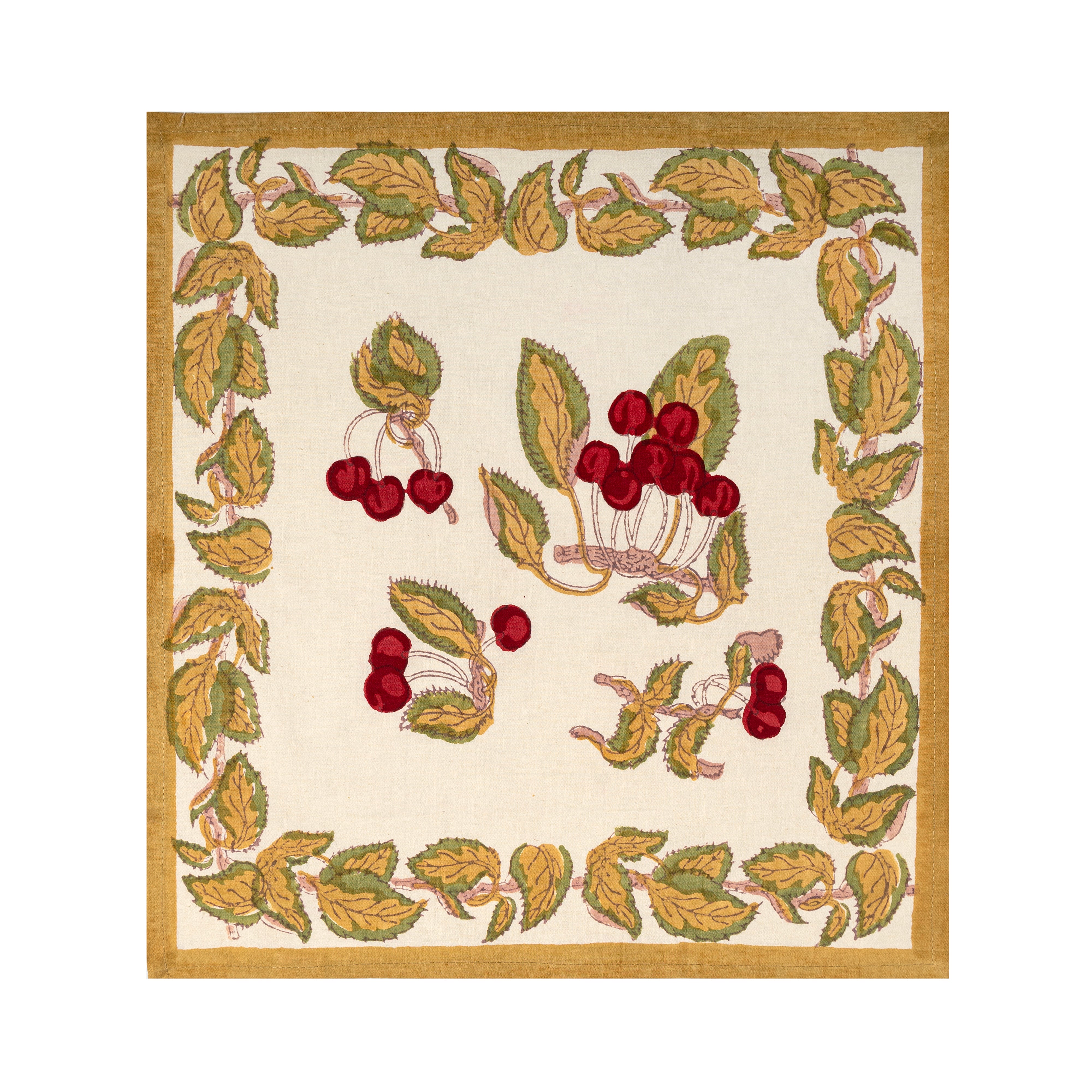 couleur-nature-cherry-blossom-serviette-rouge-vert-lot-6 image 2
