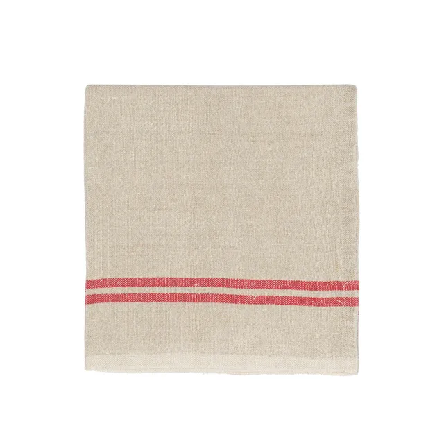 couleur-nature-vintage-linen-serviette-lin-lot-4-naturel-rouge image 1