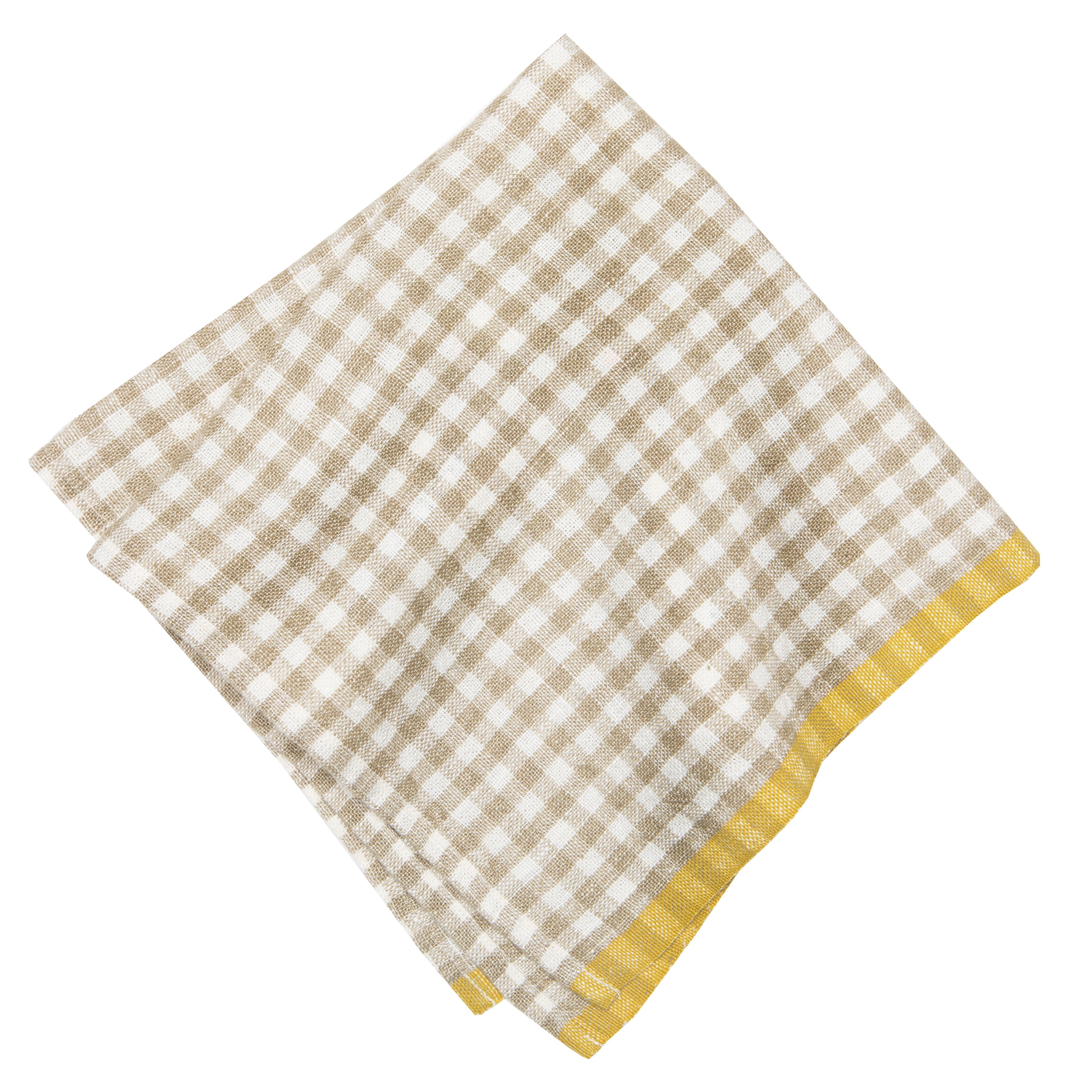 couleur-nature-gingham-serviettes-tissu-carreaux-naturel-coton image 1