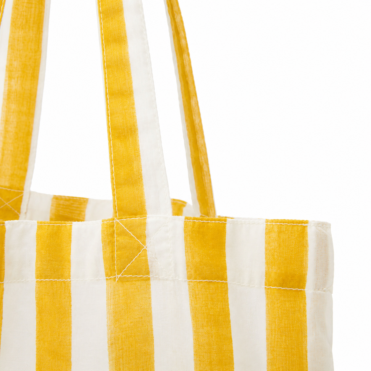 couleur-nature-cabana-stripes-tote-bag-jaune-coton-voile image 3