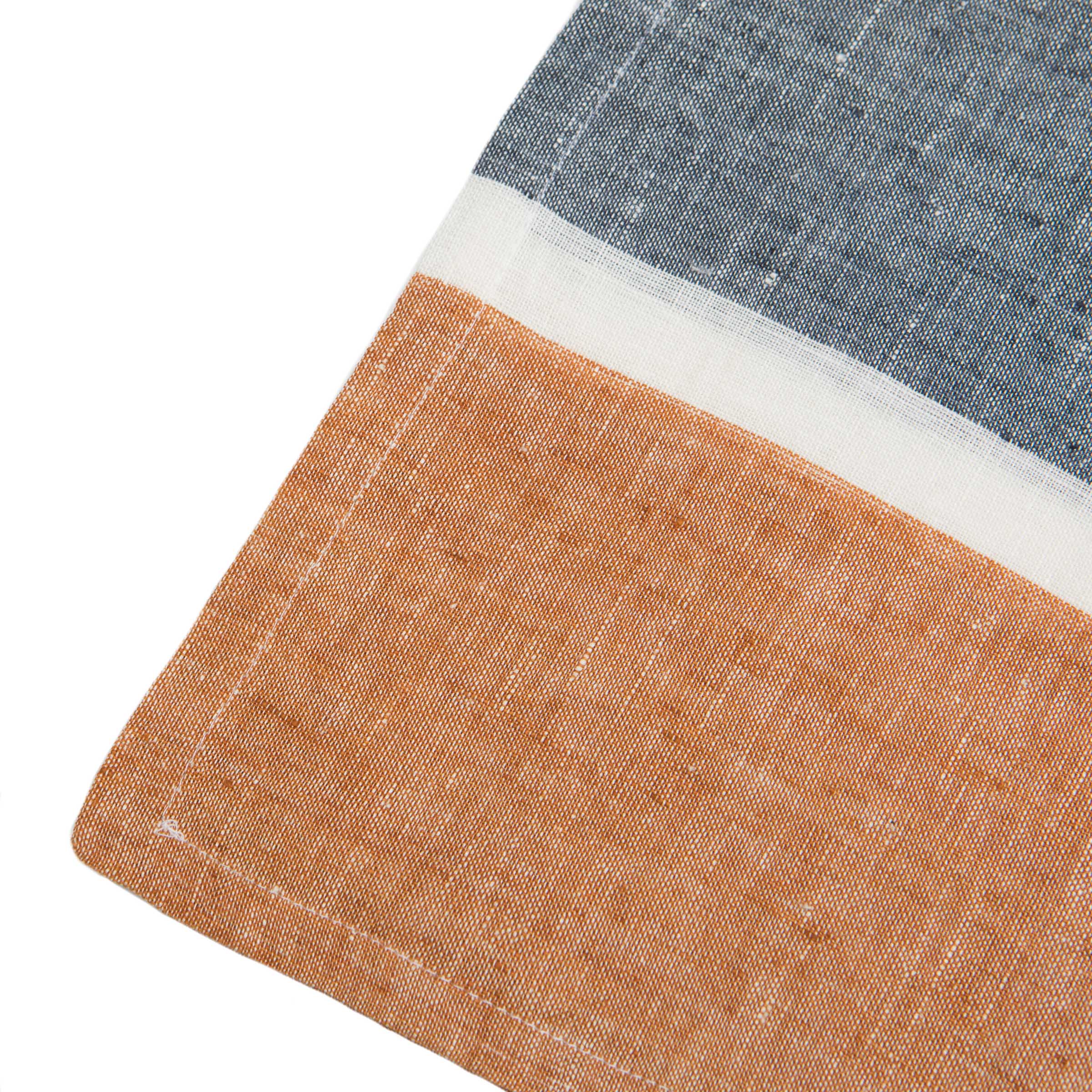 couleur-nature-bold-stripe-serviettes-lin-rouille-lot-4 image 2