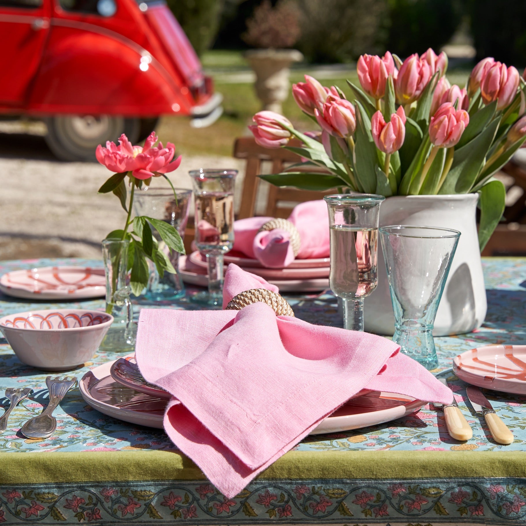 couleur-nature-everyday-napkins-serviettes-table-pivoine-lot-4-lin image 2