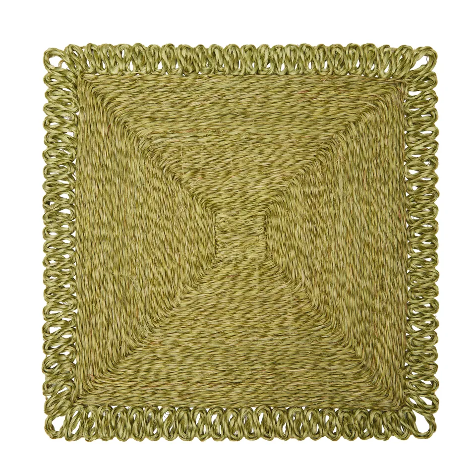 couleur-nature-loopy-set-de-table-olive-carr-lot-de-4-abaca image 1