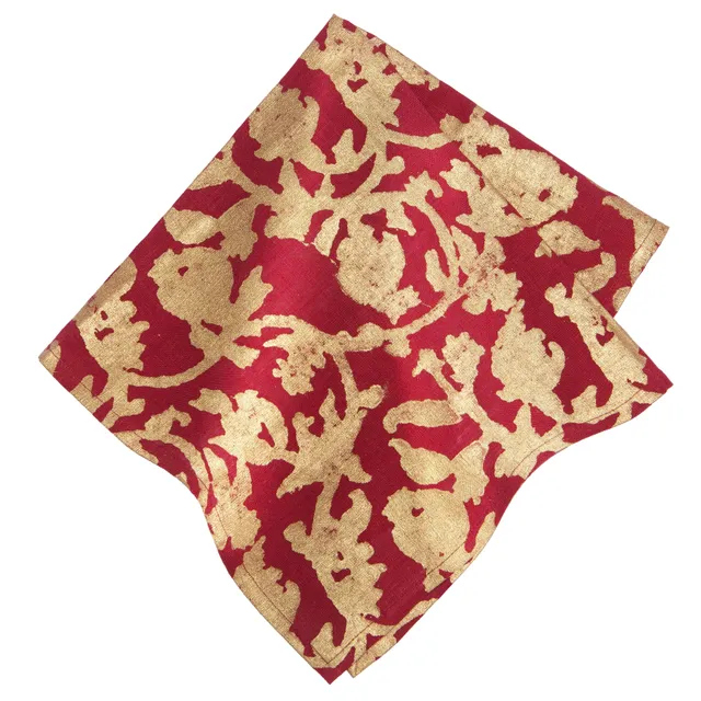 couleur-nature-saint-r-my-serviettes-lin-or-rouge-lot-de-6 image 1