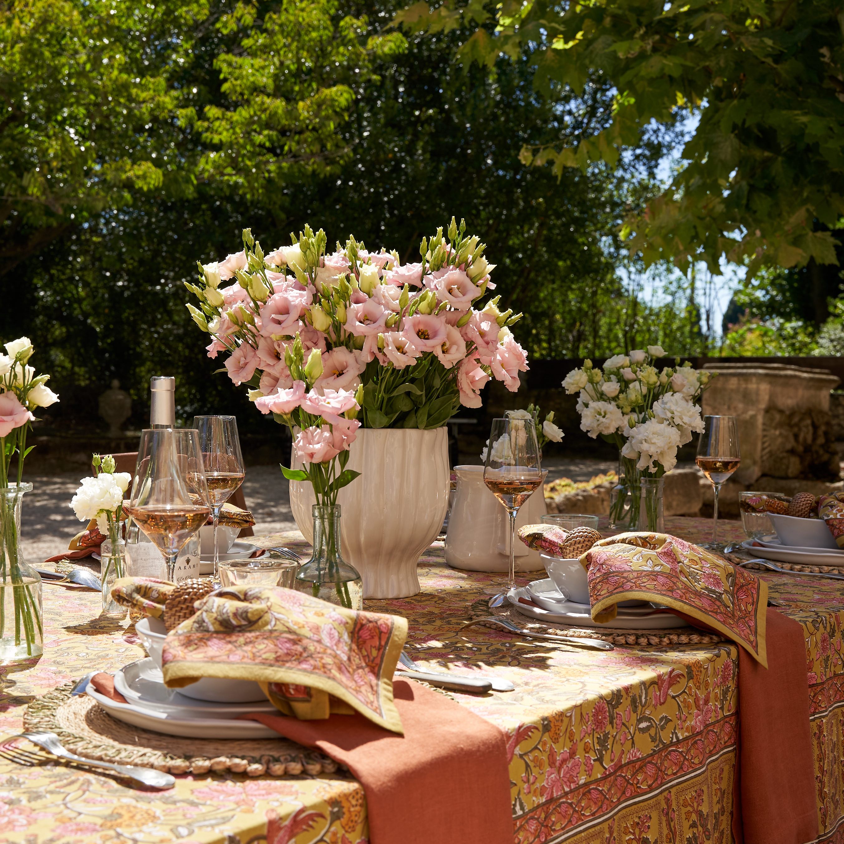 couleur-nature-damaris-nappe-rose-moutarde-59x86-coton image 4
