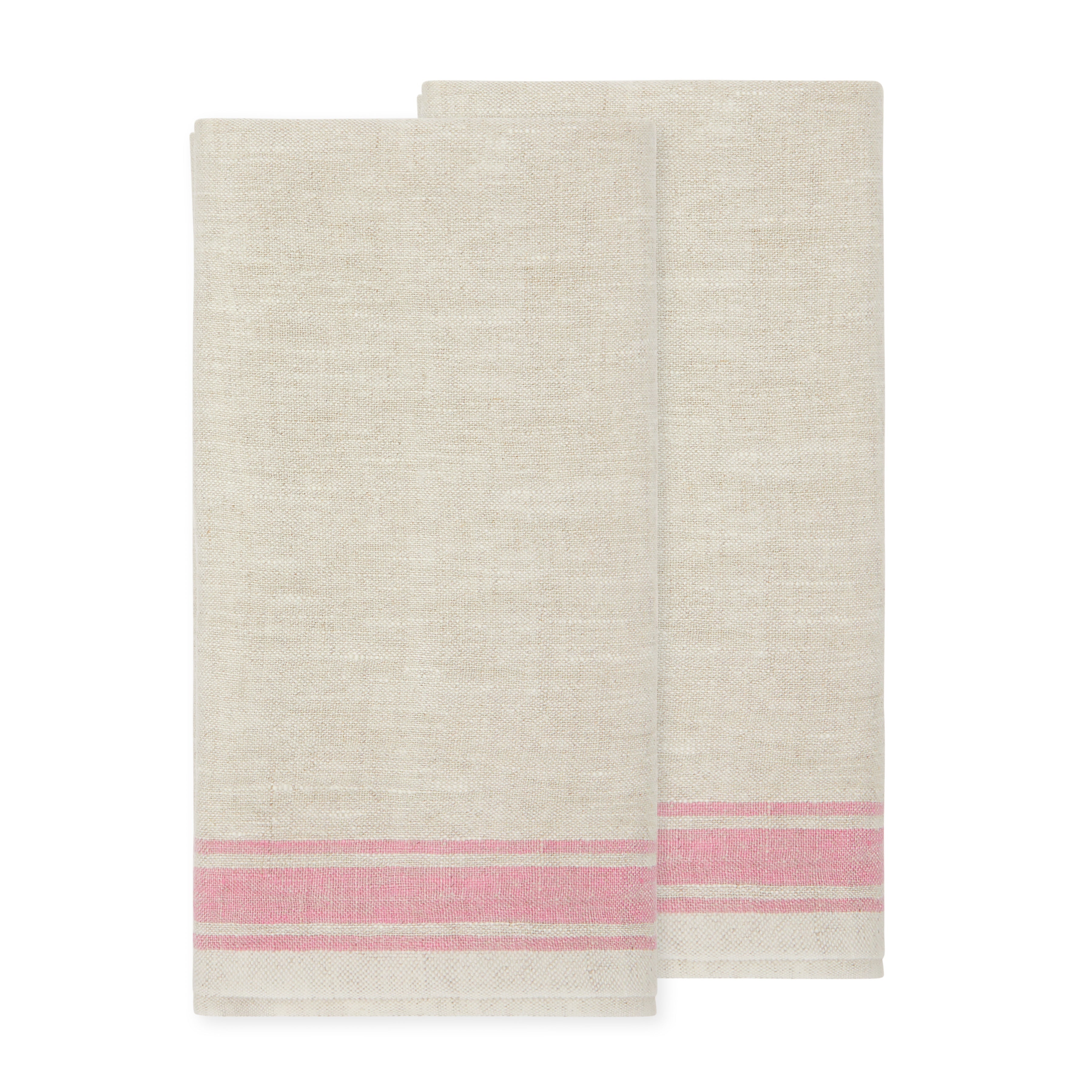 couleur-nature-torchons-cuisine-p-ques-rose-lot-de-2 image 1