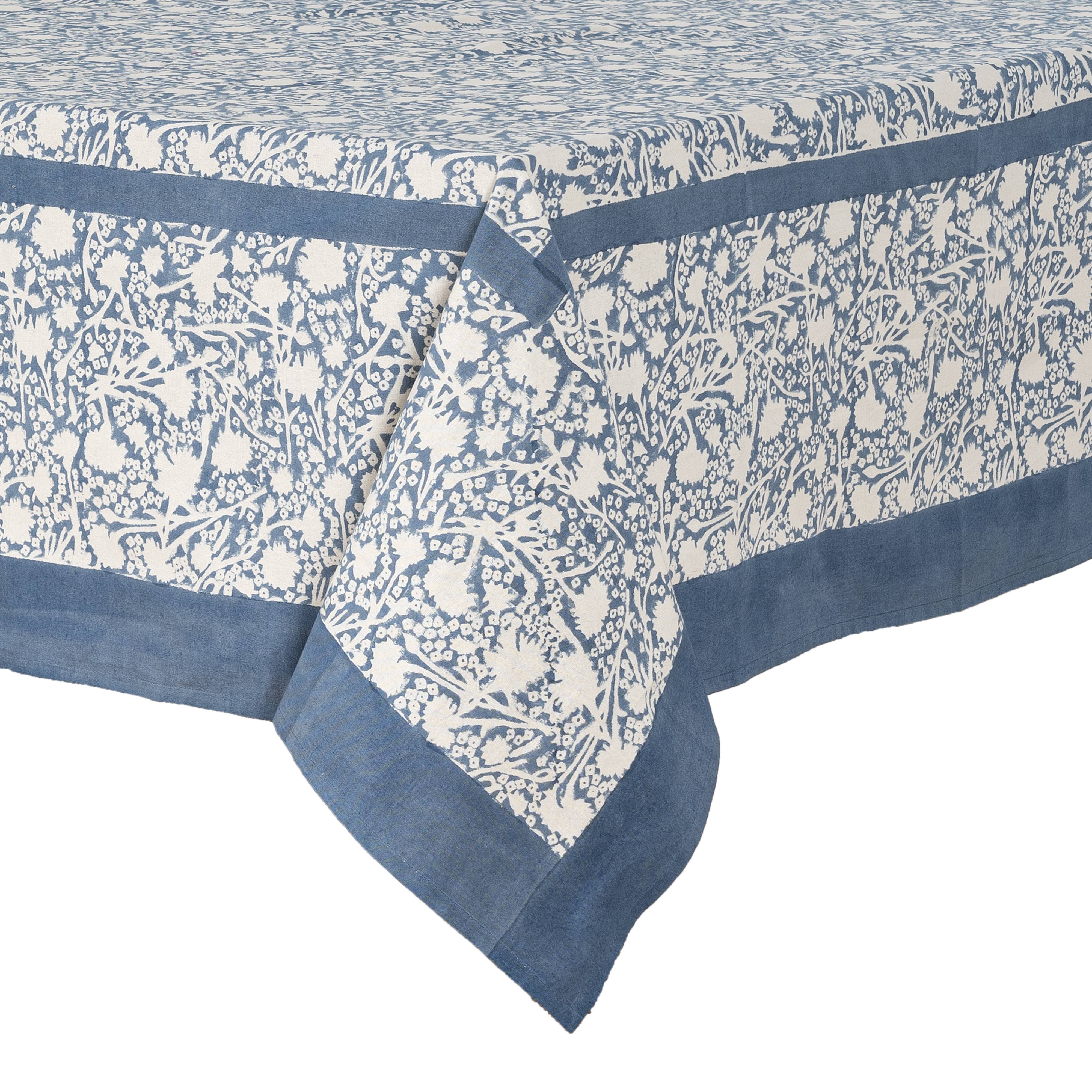 couleur-nature-meadows-bleu-nappe-rectangulaire-180x270-fleurie-6-8 image 5
