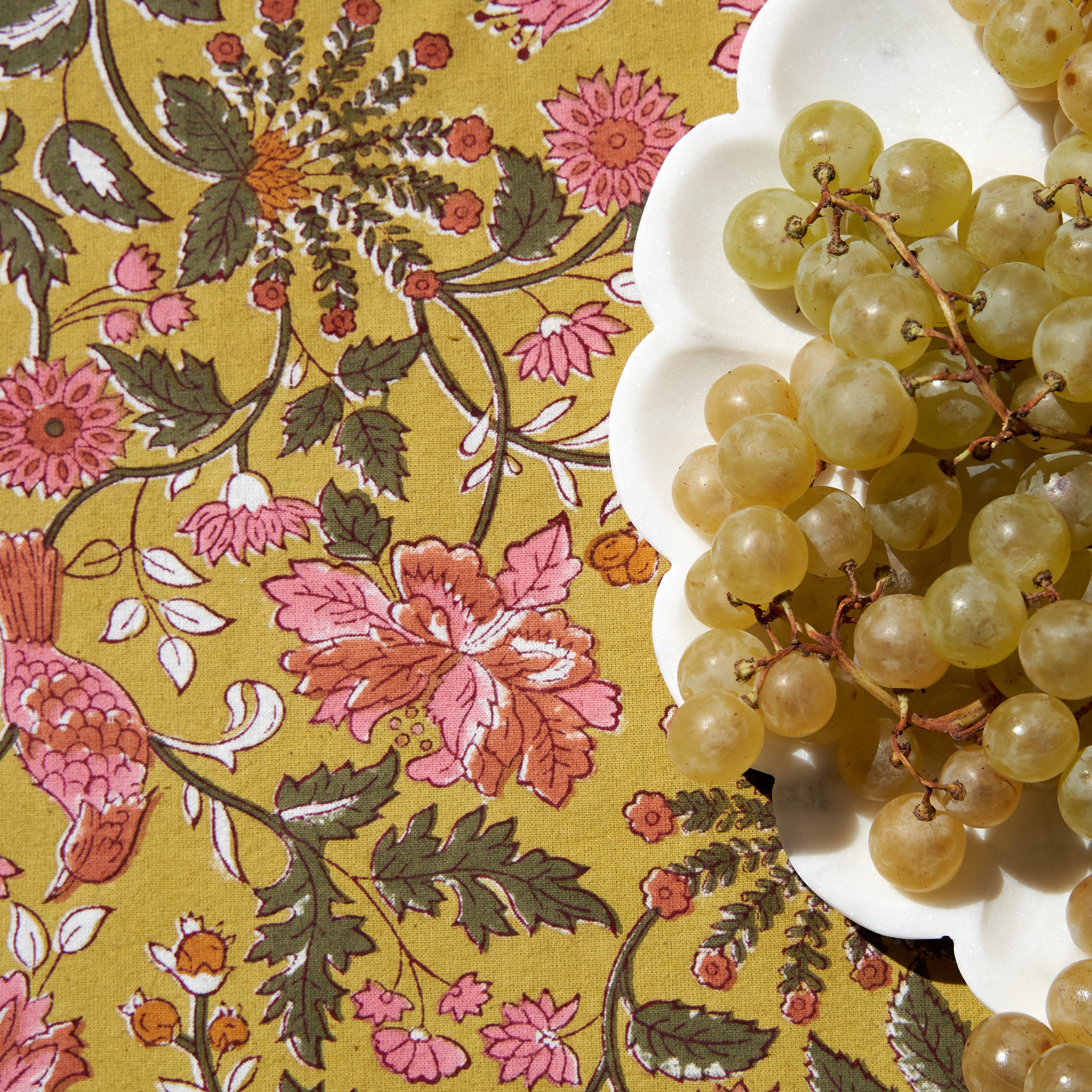 couleur-nature-damaris-nappe-rose-moutarde-59x86-coton image 3