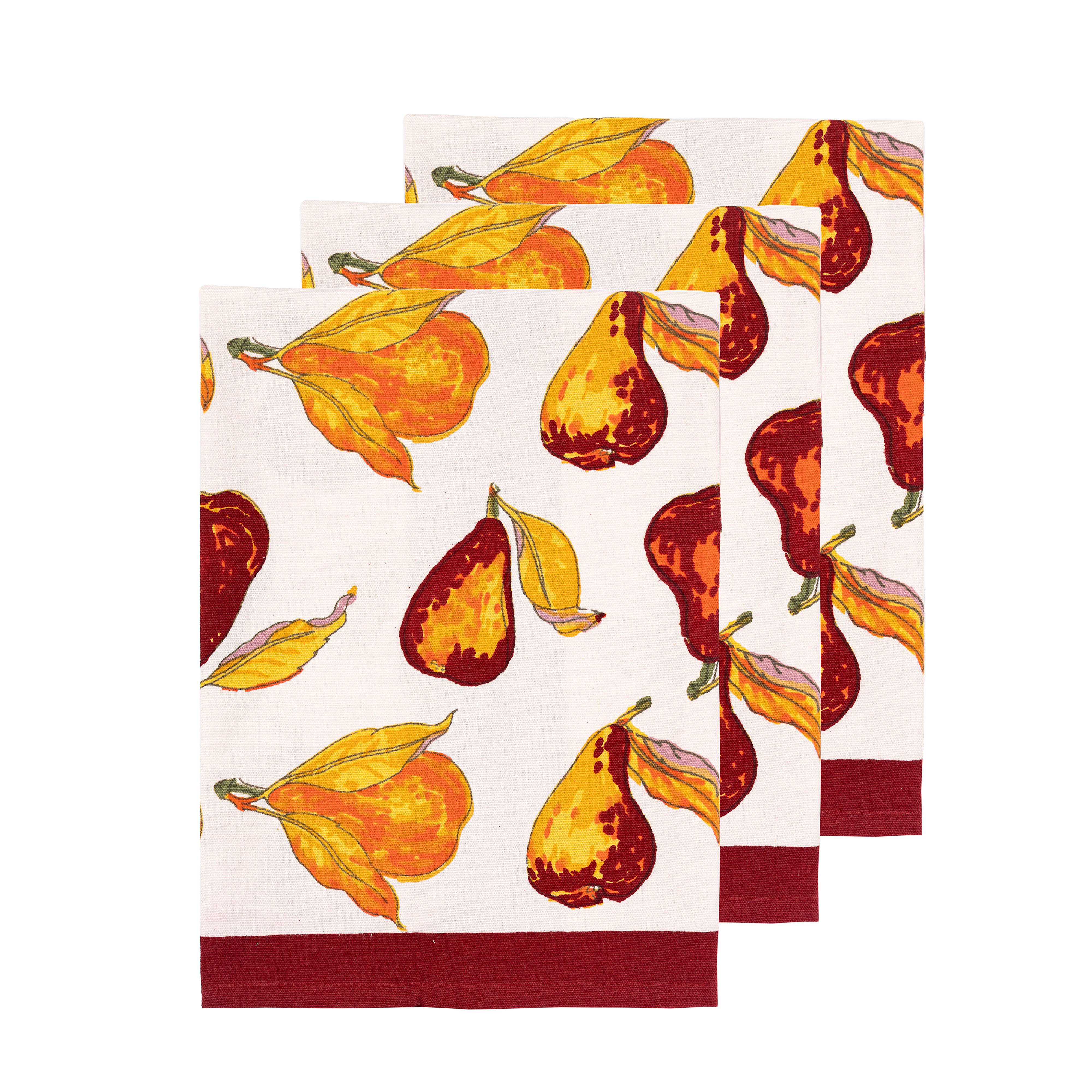 couleur-nature-orchard-pear-torchons-lin-bordeaux-lot-3 image 1