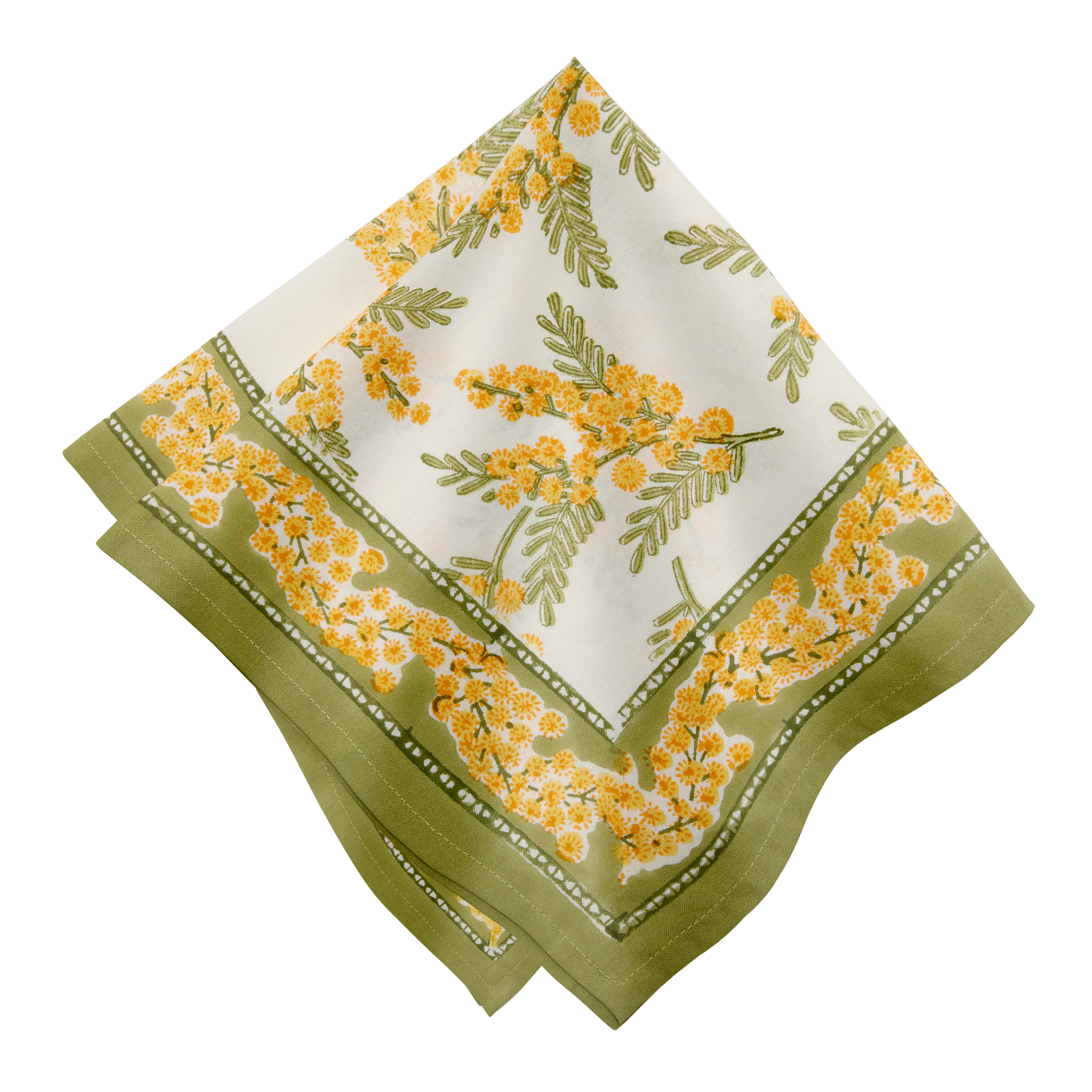 couleur-nature-mimosa-nappe-coton-jaune-vert-71x106 image 6