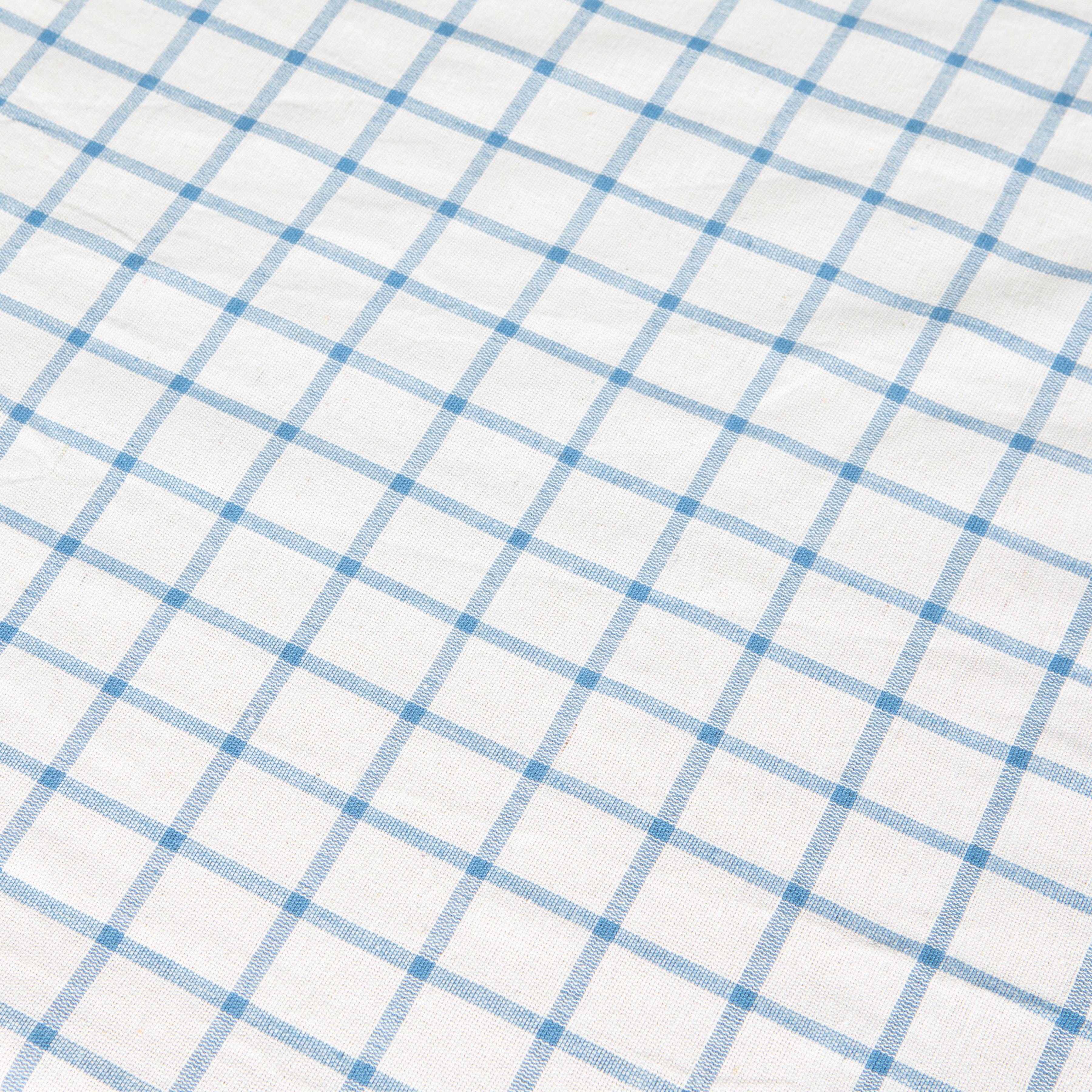 couleur-nature-windowpane-nappe-fran-aise-bleu-naturel-coton image 3