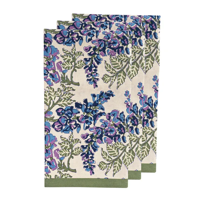 couleur-nature-wisteria-torchons-cuisine-vert-bleu-lot-3 image 1