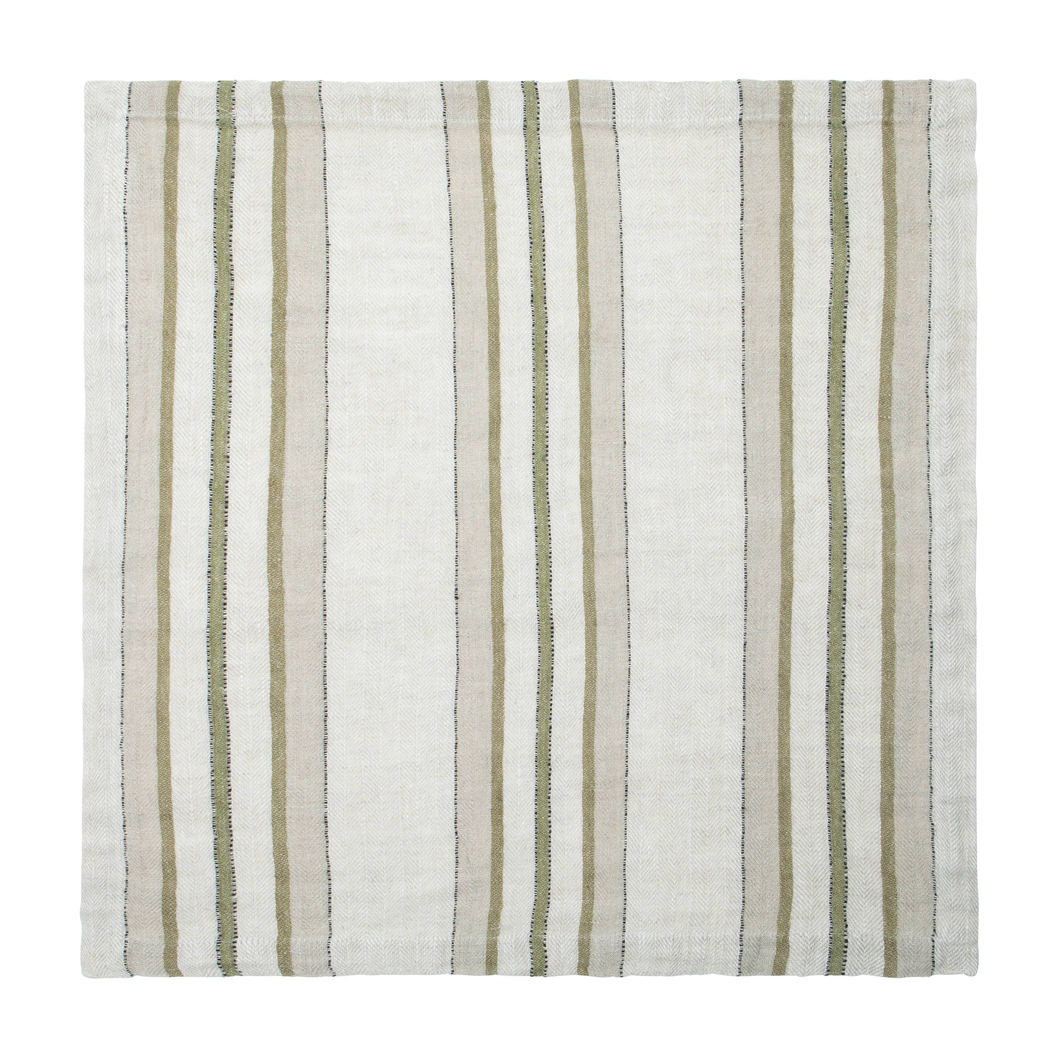 couleur-nature-antwerp-trio-stripe-serviettes-lin-olive-lot-4 image 3