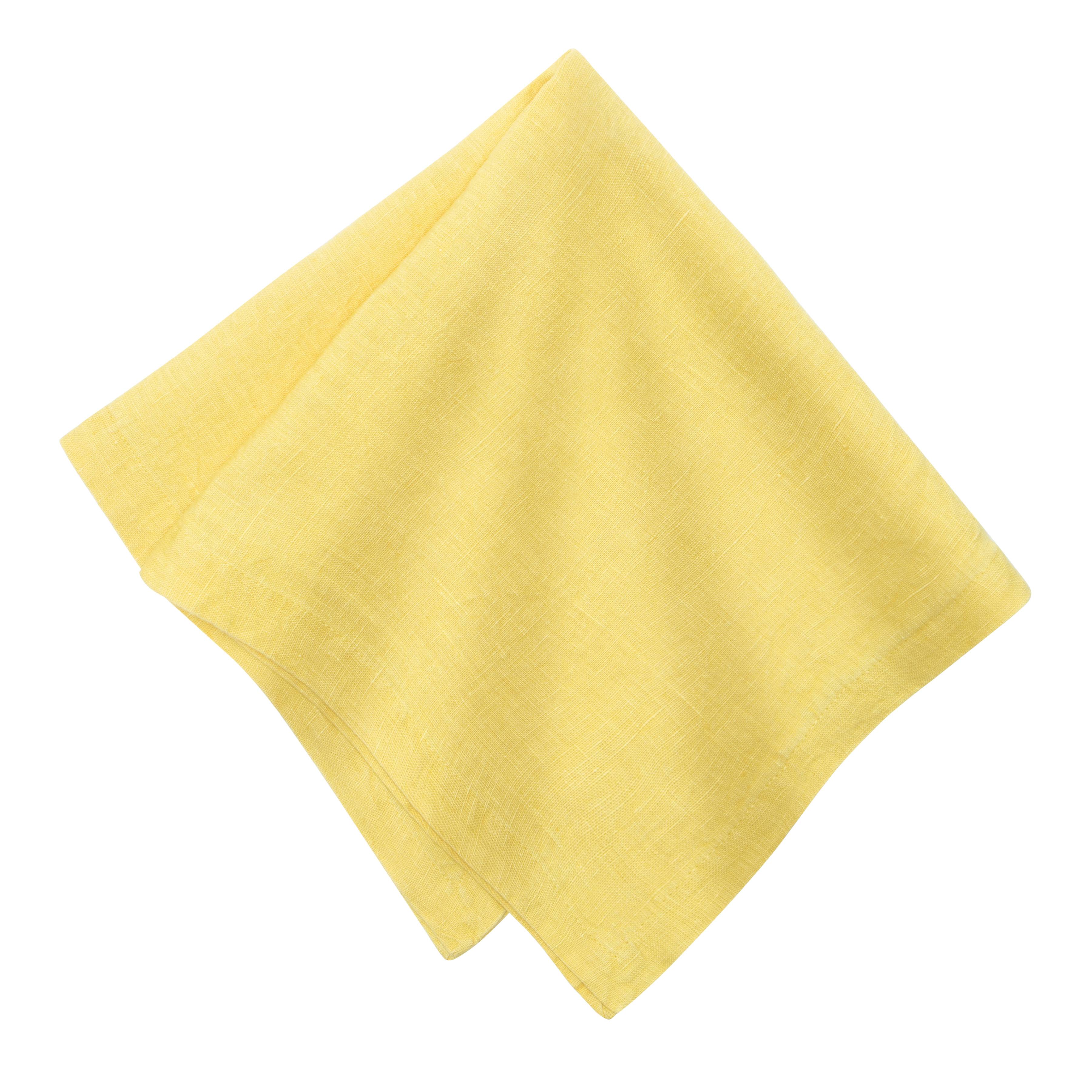 couleur-nature-everyday-serviette-lin-citrus-lot-de-4-jaune image 1