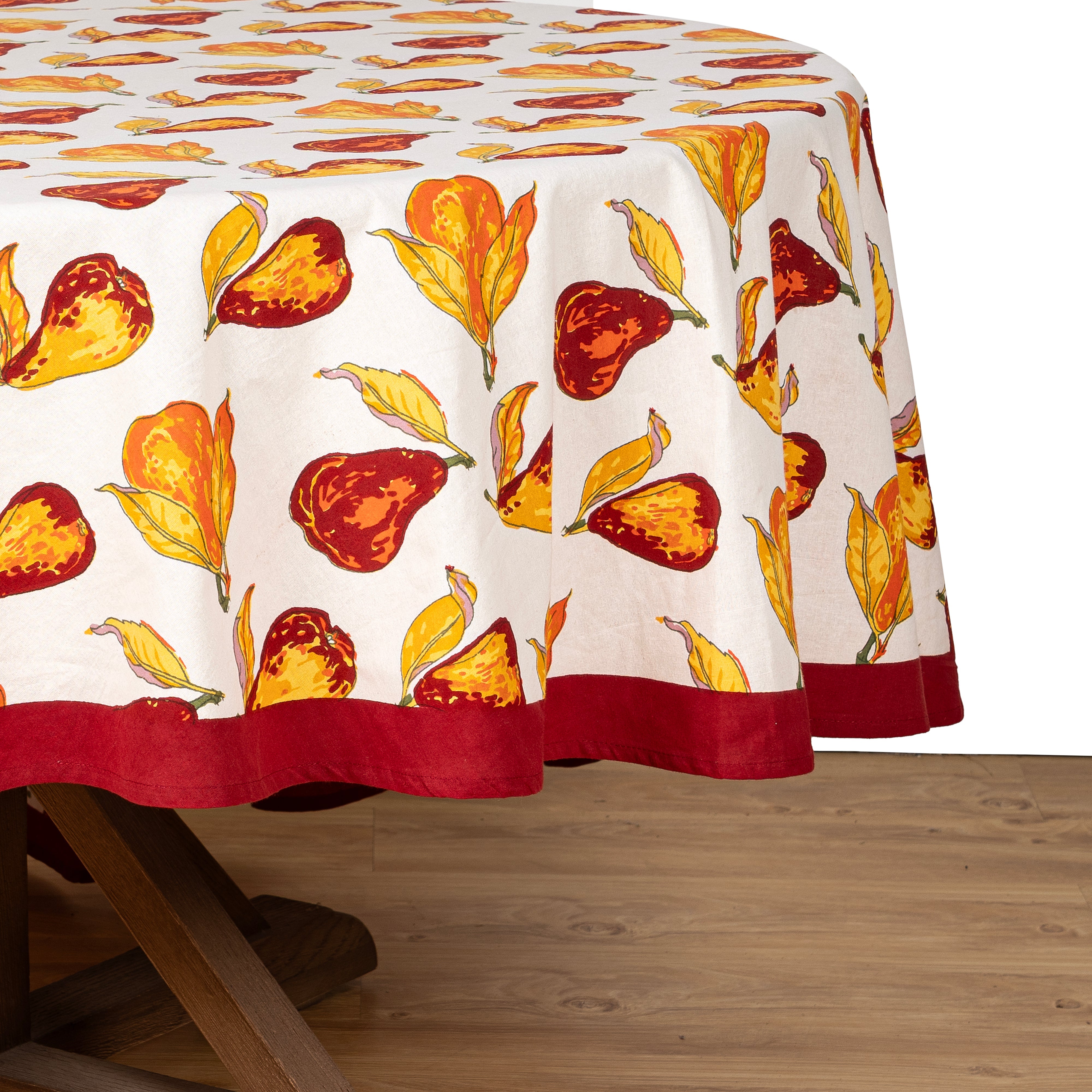 couleur-nature-orchard-pear-nappe-rectangulaire-71x106-bordeaux image 5