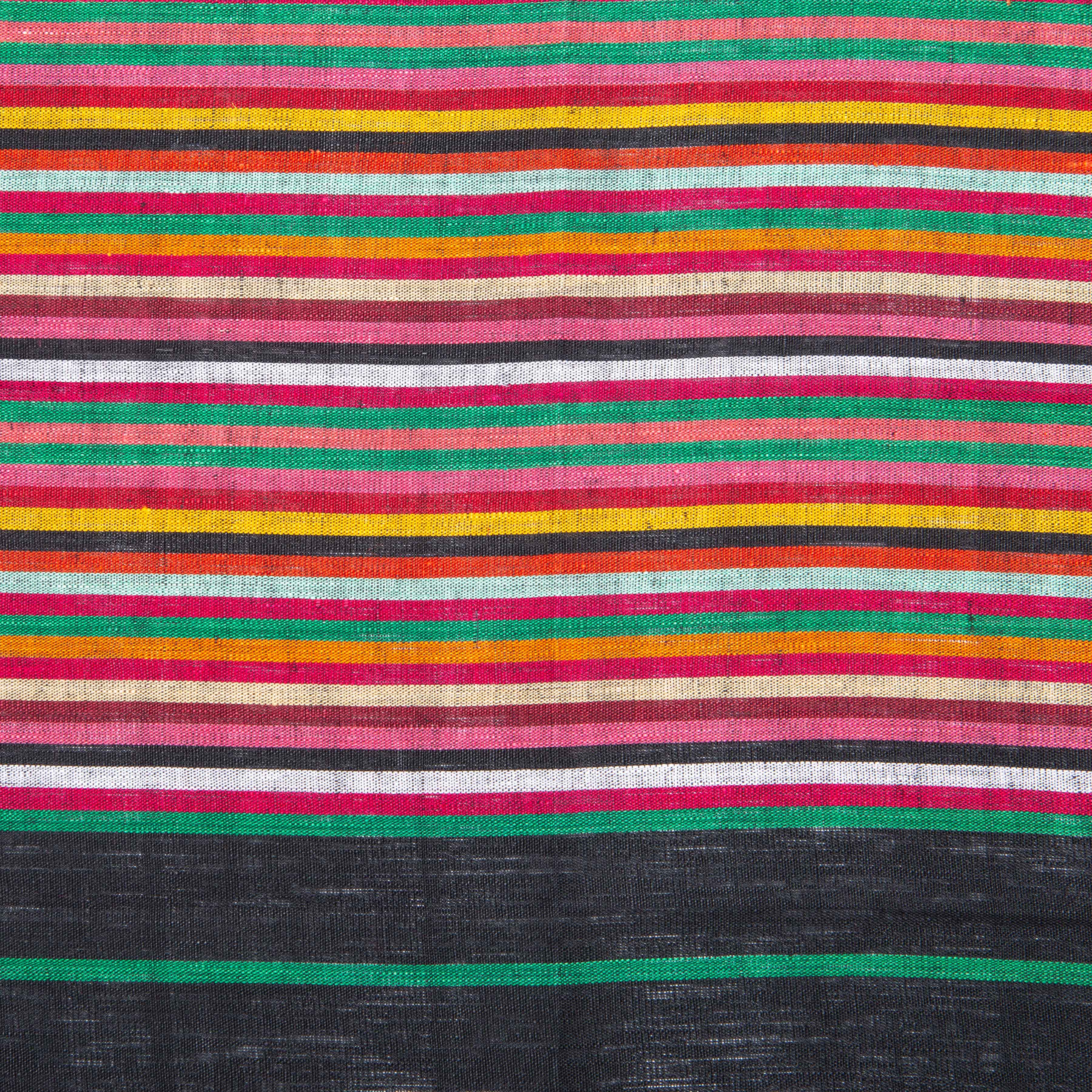 couleur-nature-napkins-multi-stripes-serviettes-lin-noir-lot-4 image 5