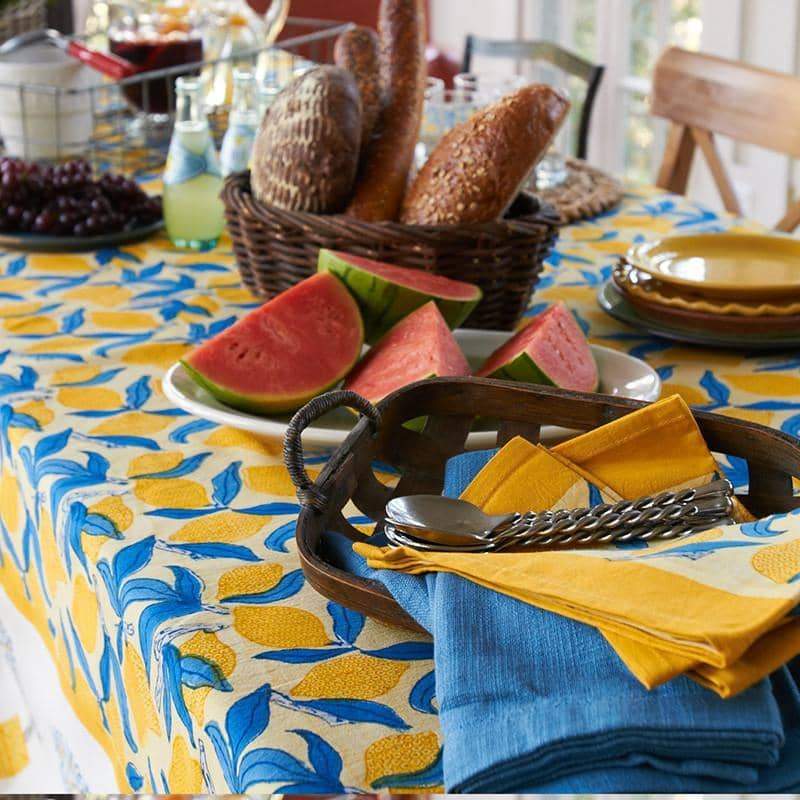 couleur-nature-lemon-tree-serviettes-de-table-coton-lot-de-6-citron image 2