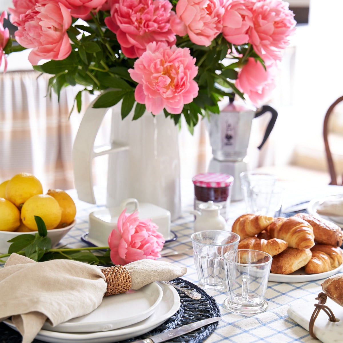 couleur-nature-windowpane-nappe-fran-aise-bleu-naturel-coton image 5