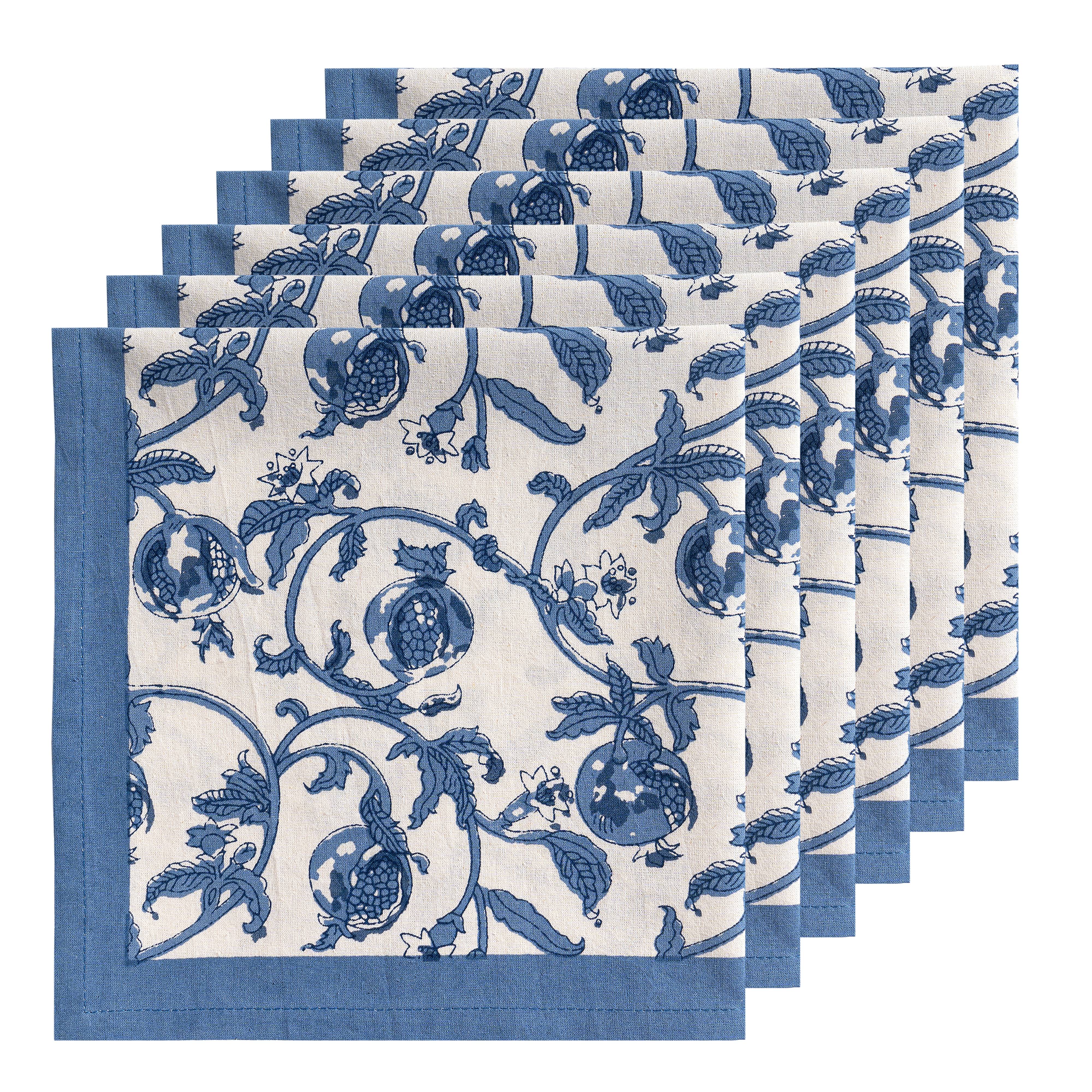 couleur-nature-granada-serviettes-coton-bleu-bleuet-lot-6 image 5