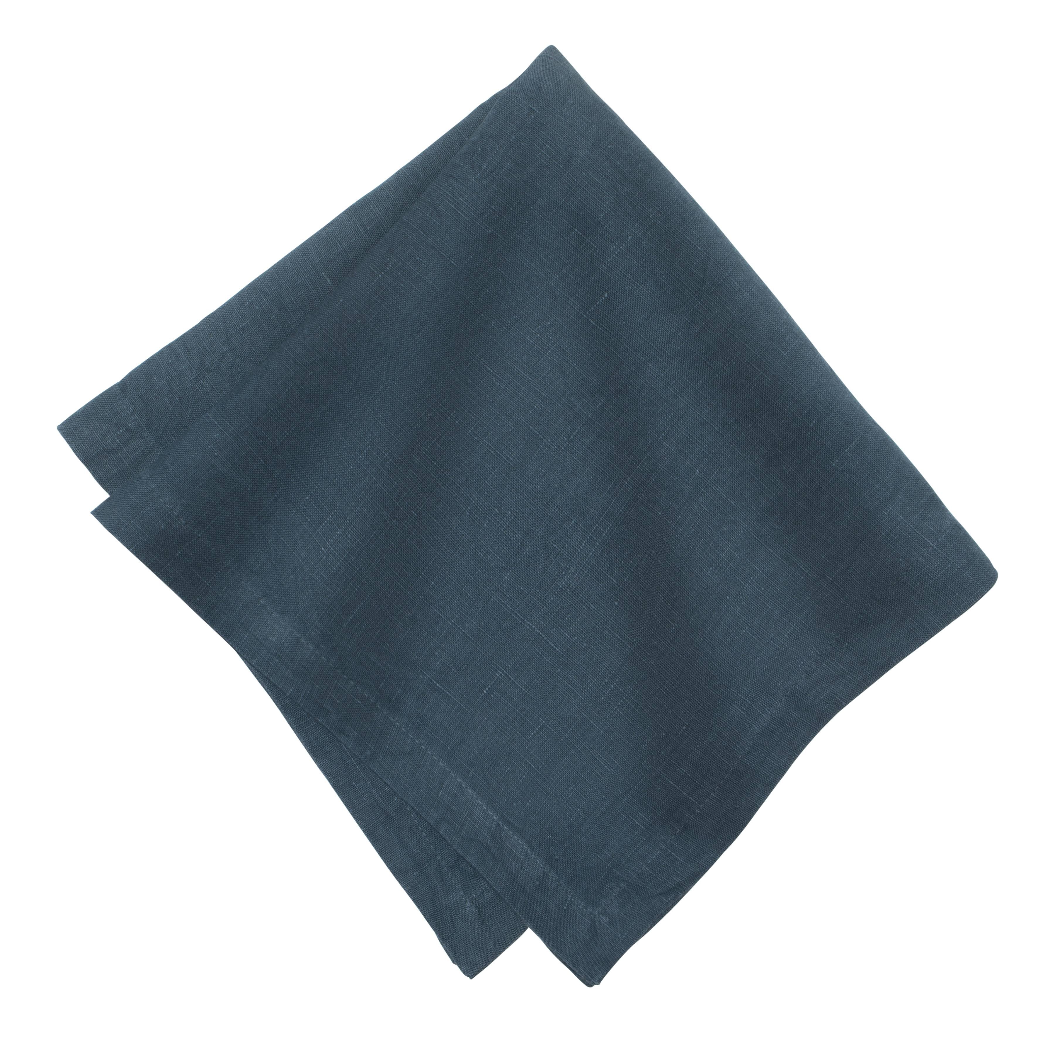 couleur-nature-everyday-serviettes-lin-indigo-lot-4-bleu-53x53-cm image 1