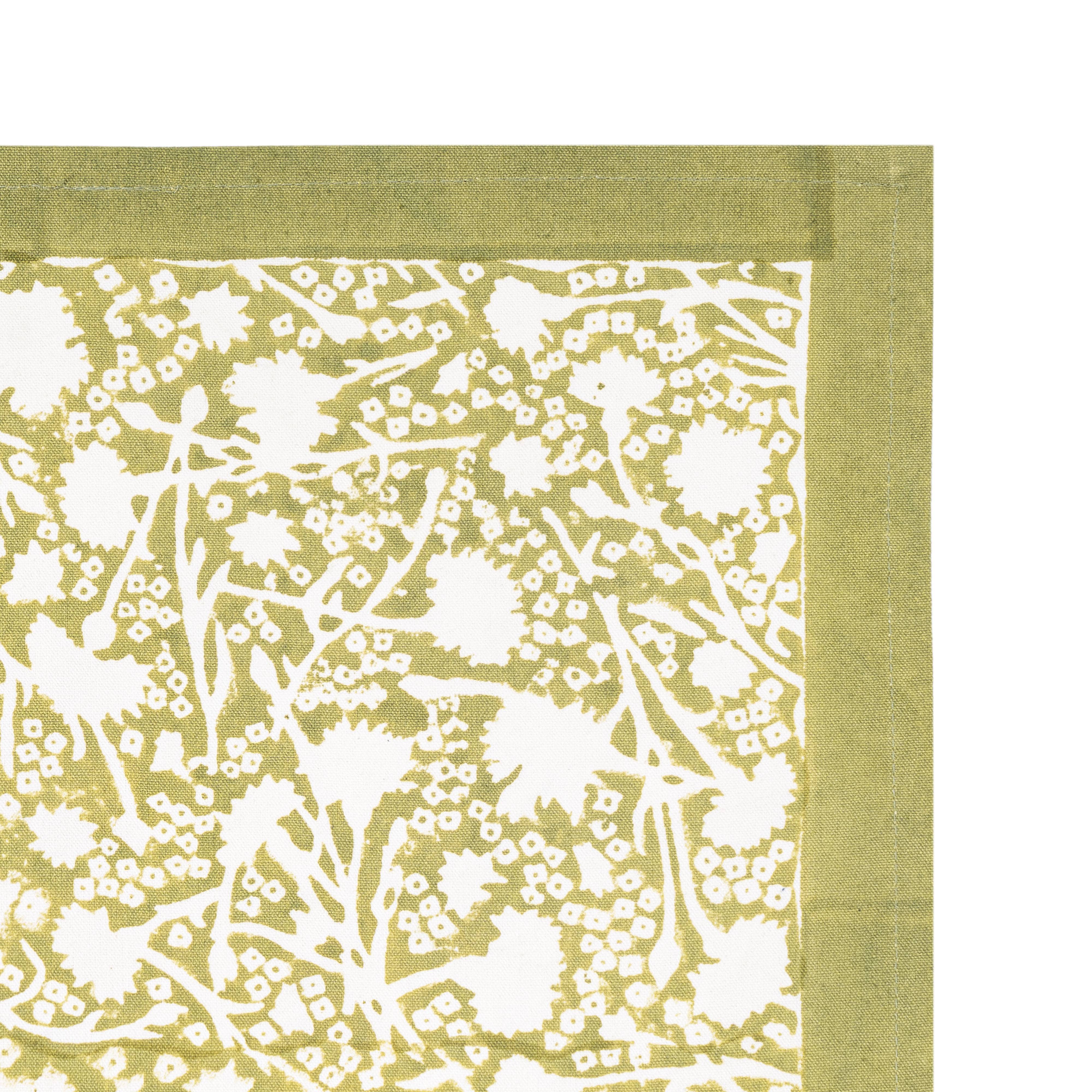 couleur-nature-meadows-vert-set-de-table-lot-6-vert-floral image 3