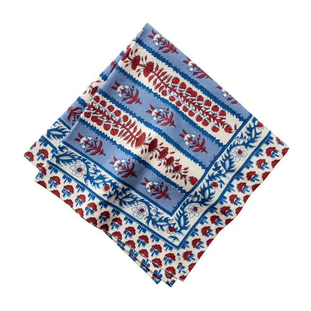 couleur-nature-avignon-serviette-tissu-lot-6-rouge-bleu image 1