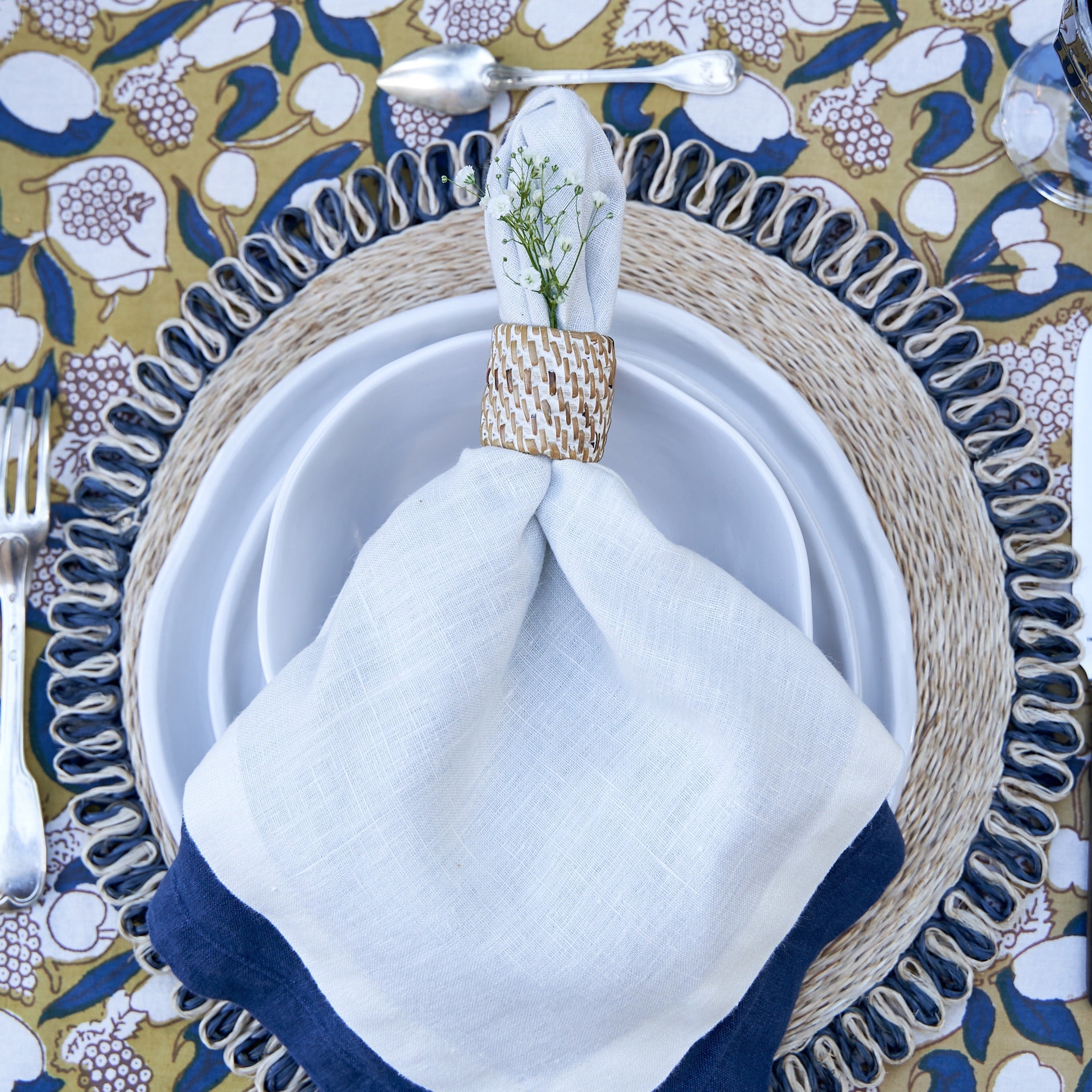 couleur-nature-everyday-serviette-table-blanc-lot-4-lin image 5