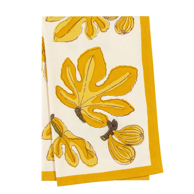 couleur-nature-fig-citrine-torchon-cuisine-lot-3-coton-20x30 image 1