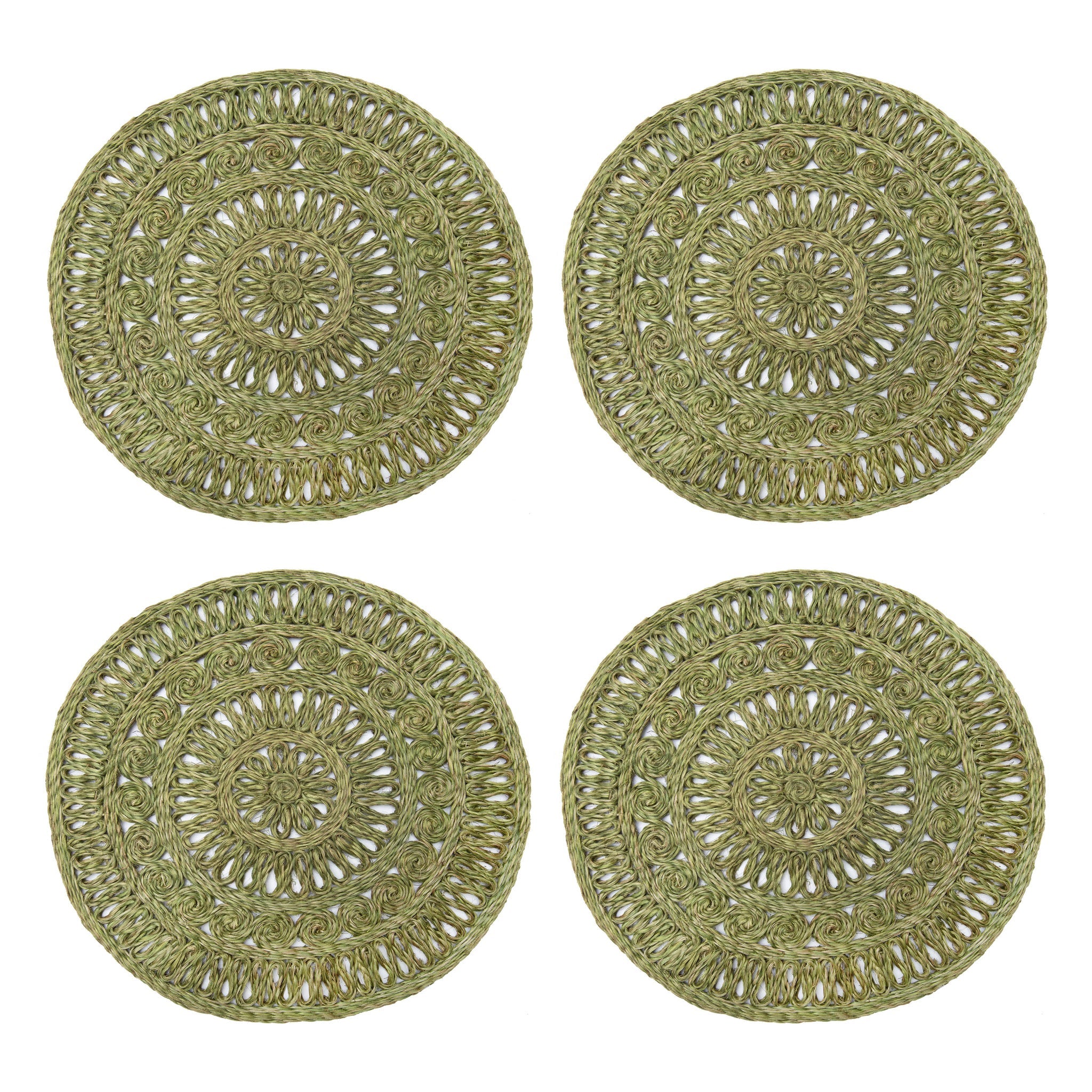 couleur-nature-circolo-set-table-vert-olive-rond-lot-4 image 3