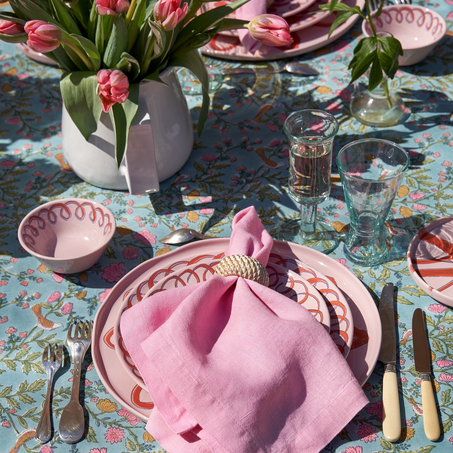 couleur-nature-everyday-napkins-serviettes-table-pivoine-lot-4-lin image 3