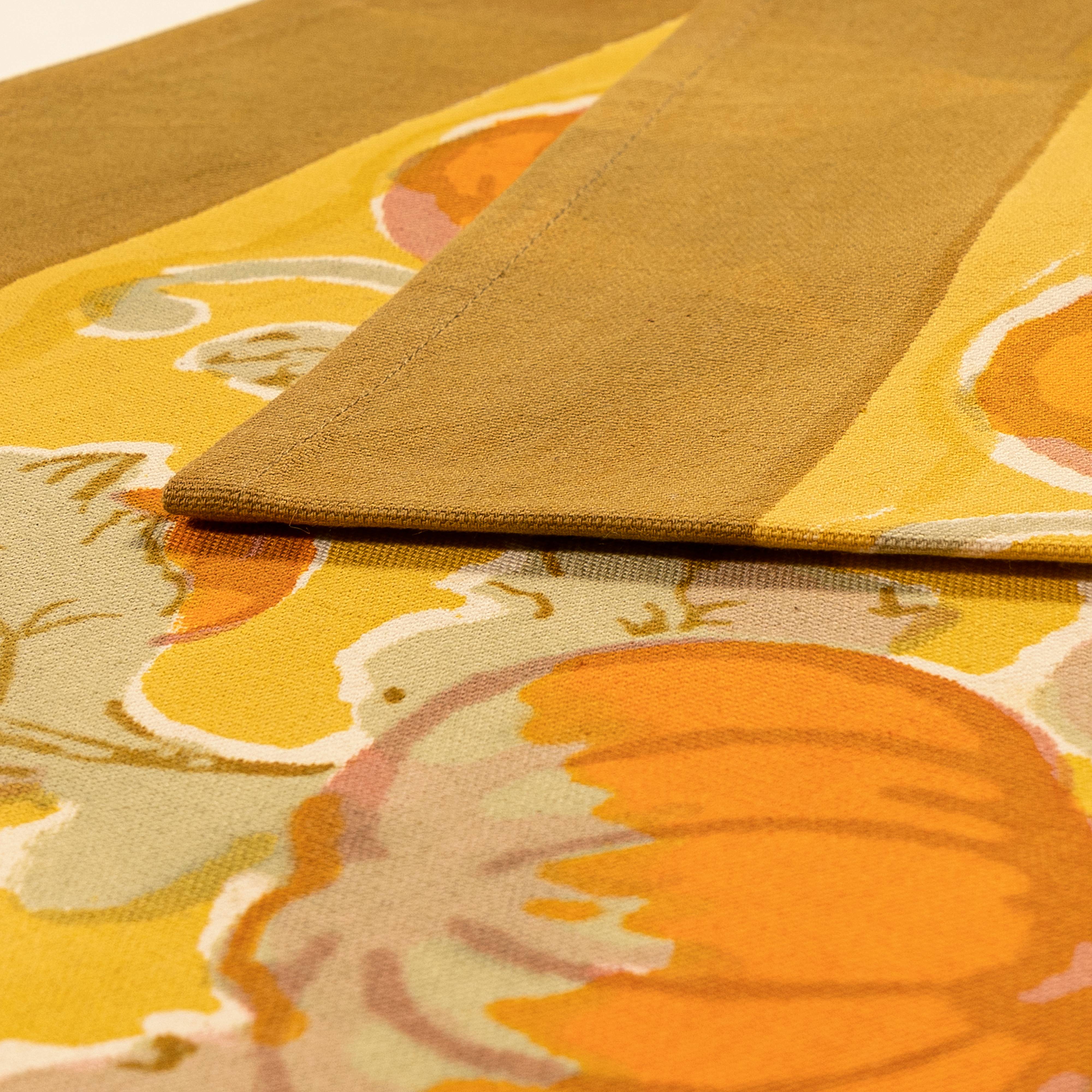couleur-nature-pumpkin-chemin-de-table-coton-orange-moutarde-16x72 image 5