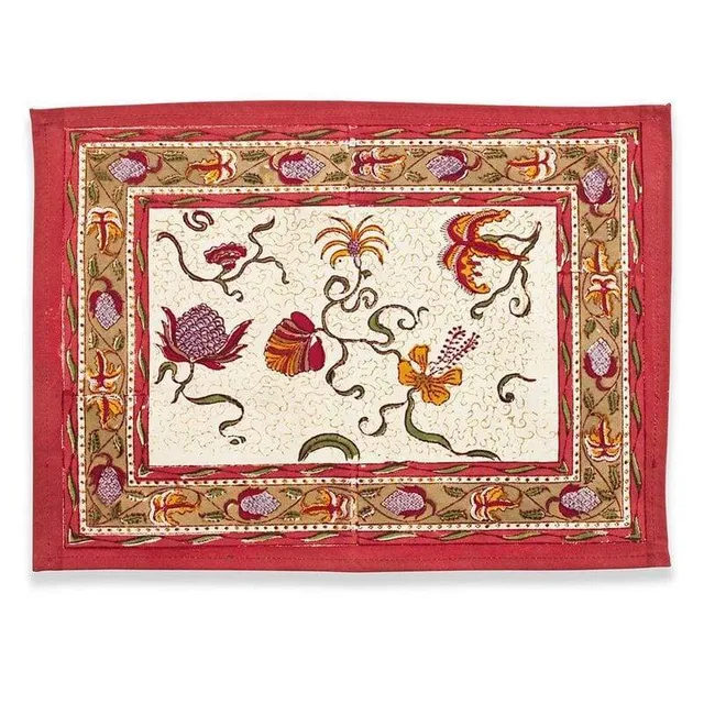 couleur-nature-fleur-des-indes-sets-de-table-ivoire-lot-6 image 1