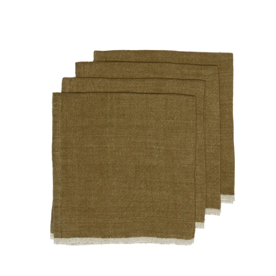 couleur-nature-chunky-linen-serviettes-lin-vert-for-t-lot-4 image 1