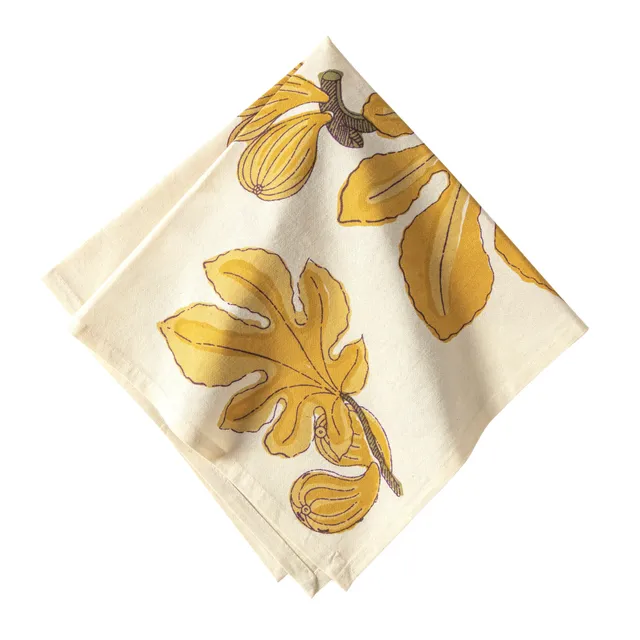 couleur-nature-fig-citrine-serviettes-coton-lot-6-ivoire image 1