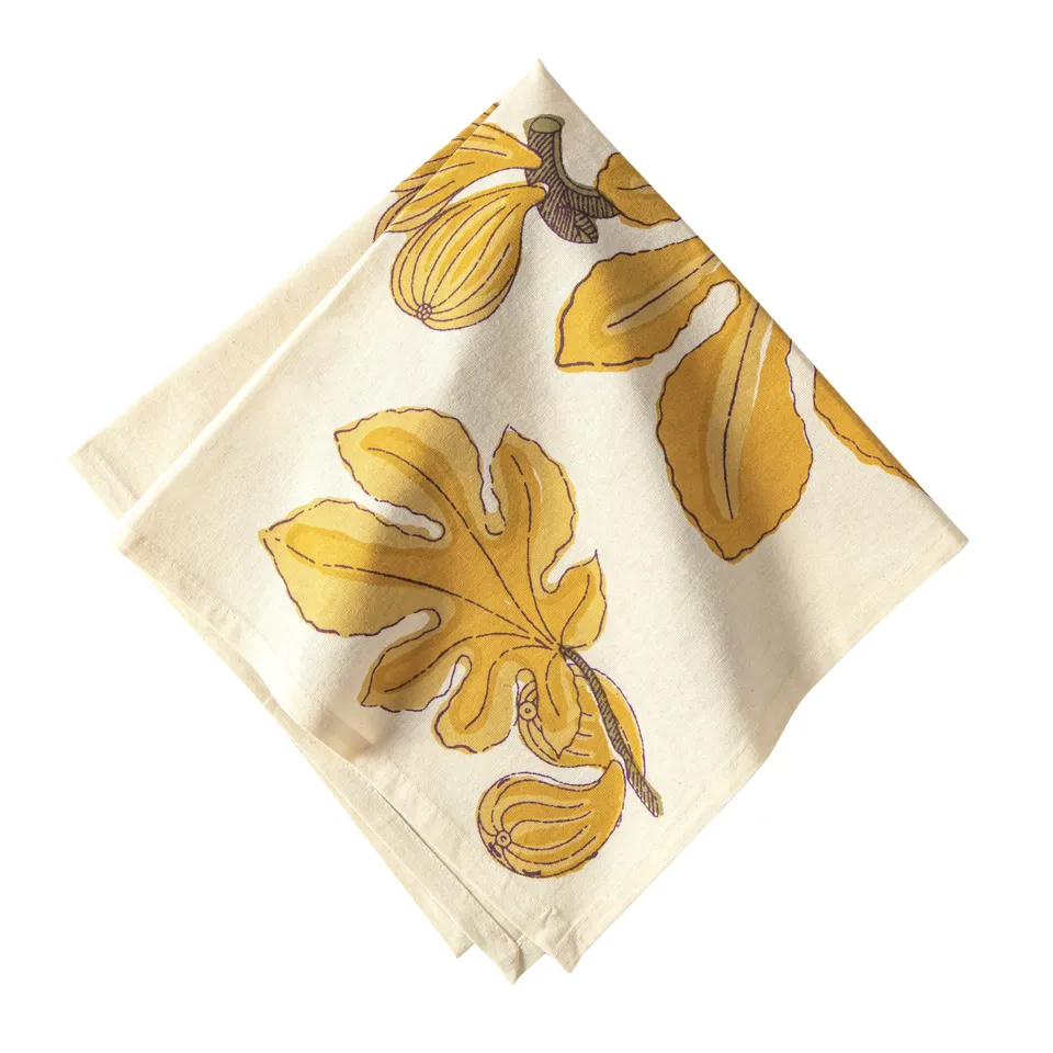 couleur-nature-fig-citrine-serviettes-coton-lot-6-ivoire image 1