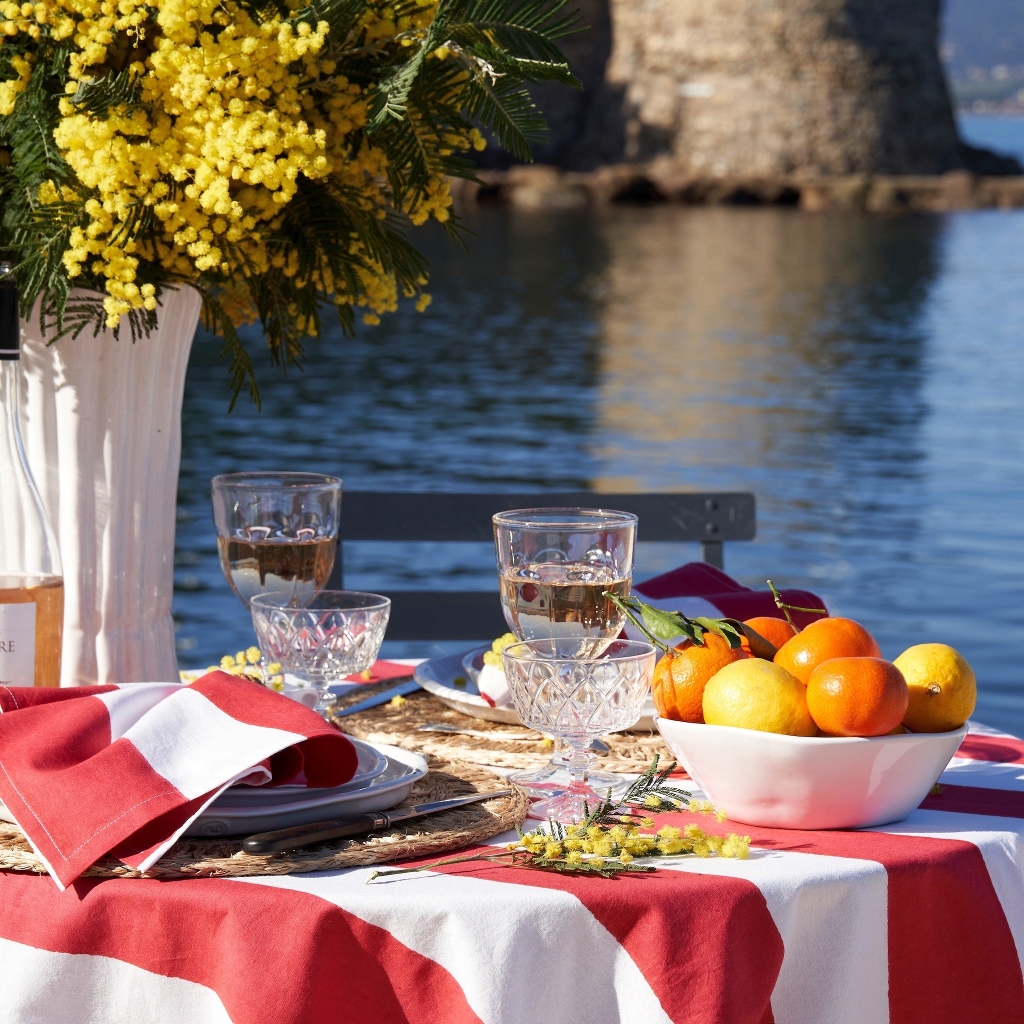 couleur-nature-st-tropez-nappe-tissu-rayures-rouges-lin-coton image 8