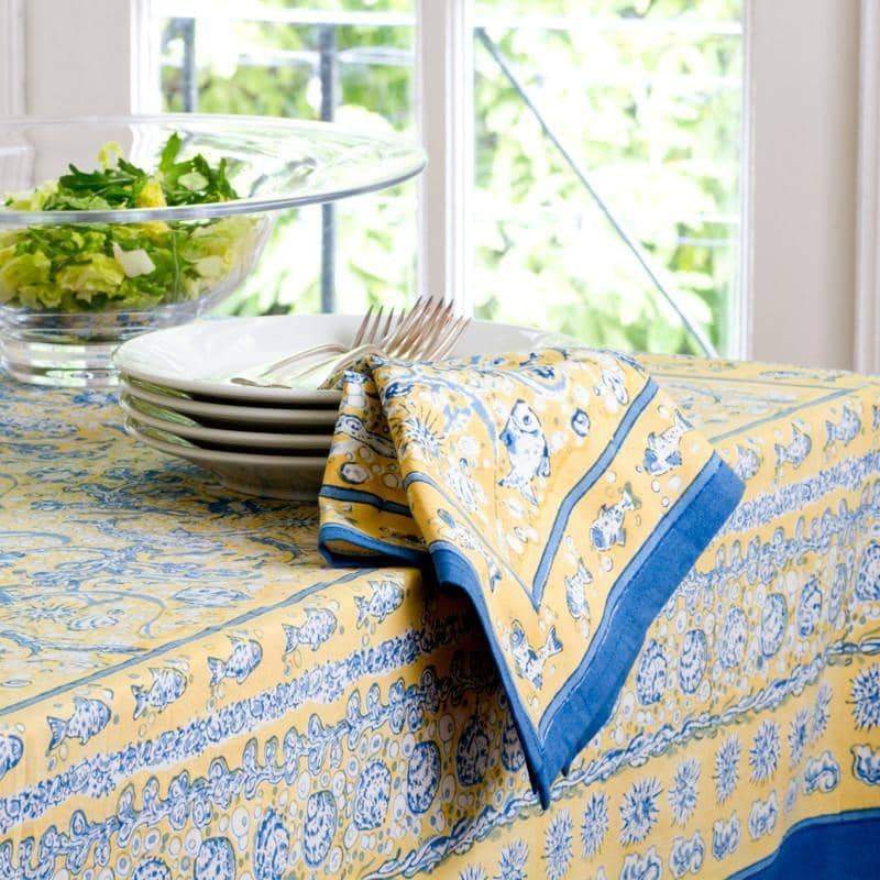 couleur-nature-la-mer-serviettes-coton-bleu-jaune-lot-6-19 image 3