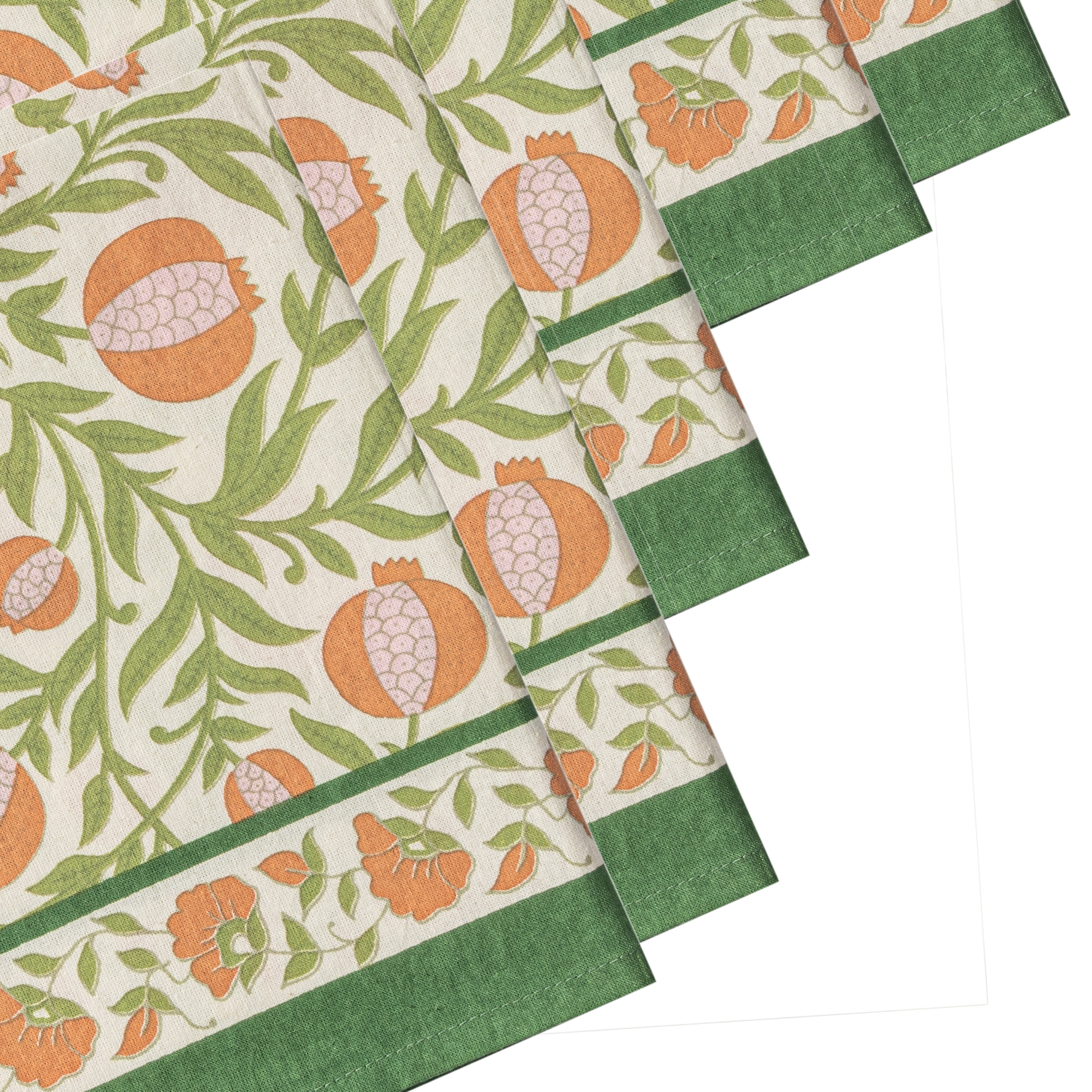 couleur-nature-grenadine-serviette-tissu-orange-vert-lot-6 image 4