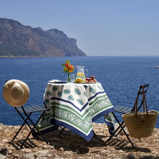 couleur-nature-cassis-nappe-fran-aise-bleu-vert-coton-imprim image 1