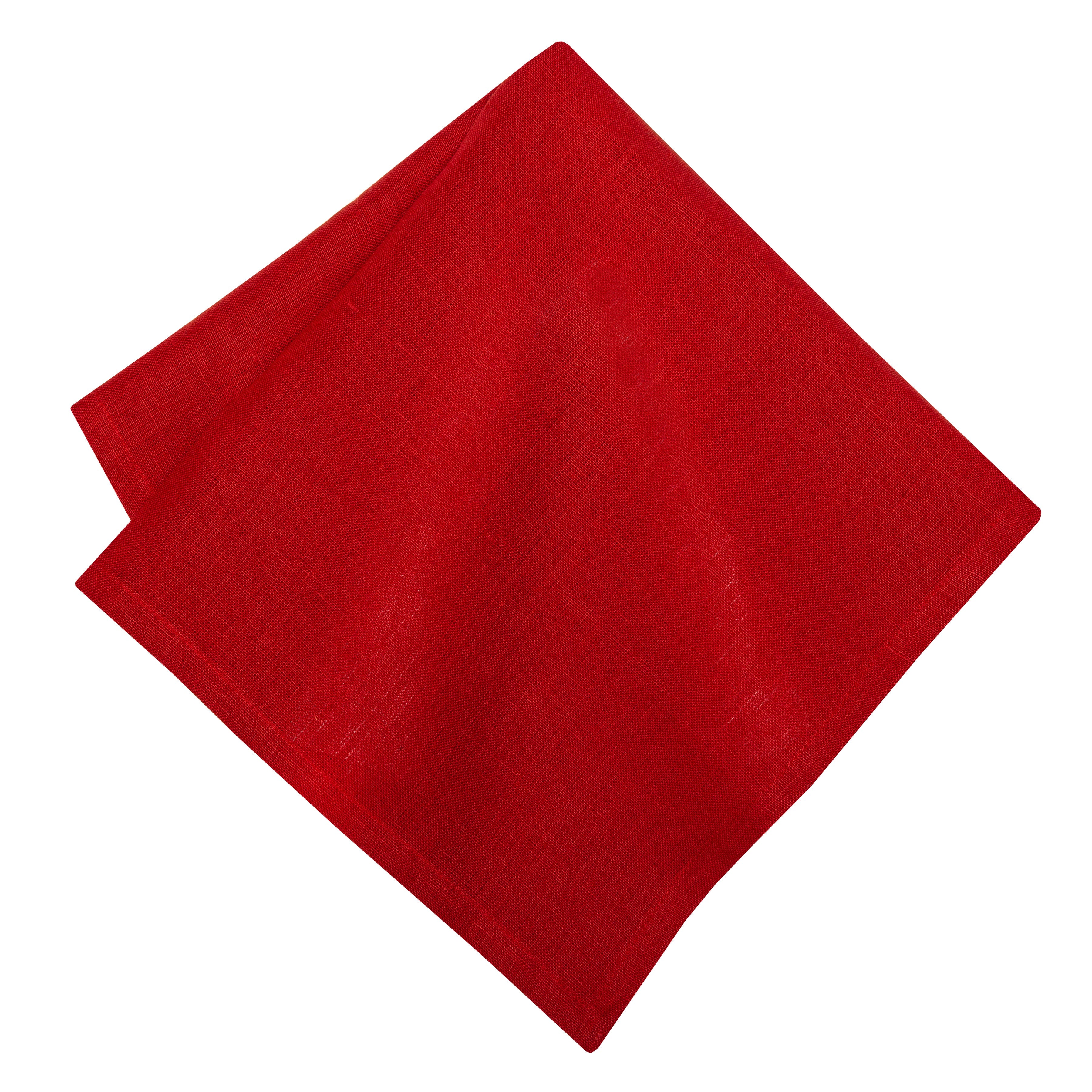 couleur-nature-palma-serviettes-lin-belge-rouge-cerise-lot-de-4 image 2