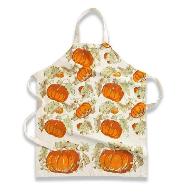 couleur-nature-pumpkin-tablier-orange-moutarde-coton-poche image 1